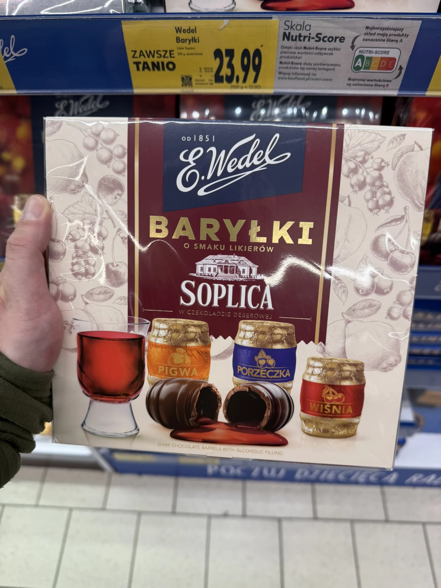 E. Wedel Baryłki o smaku likierów Soplica w czekoladzie deserowej | 200g