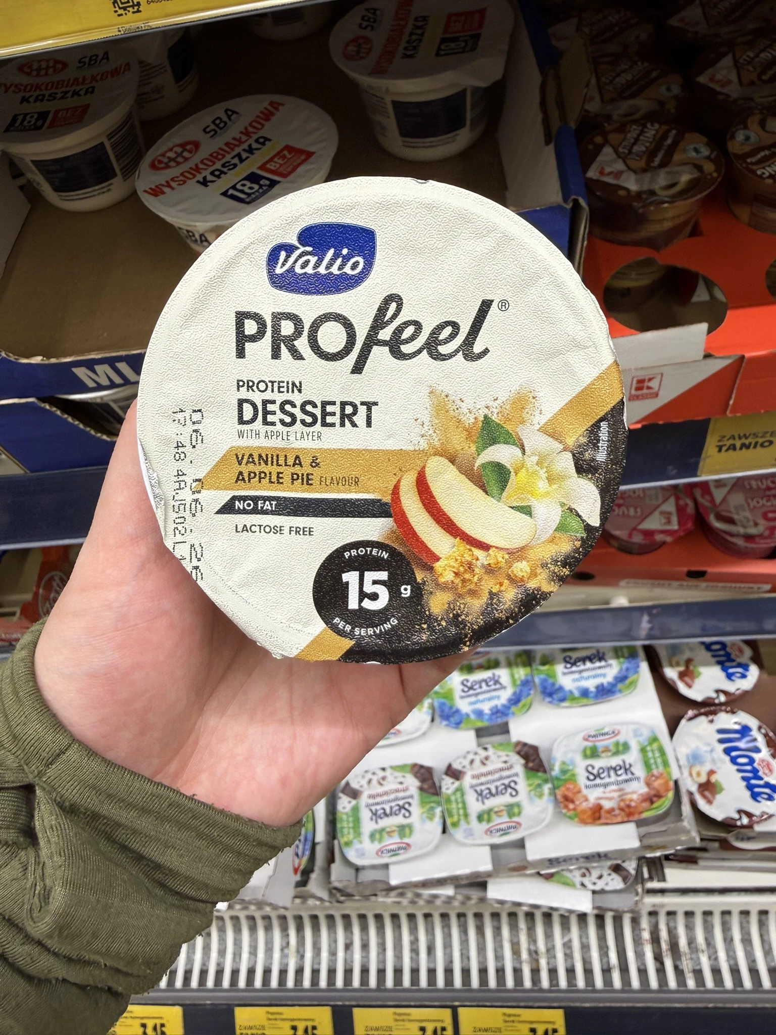 Valio PROfeel Protein Dessert with Apple Layer – Vanilla & Apple Pie Flavour | 175g