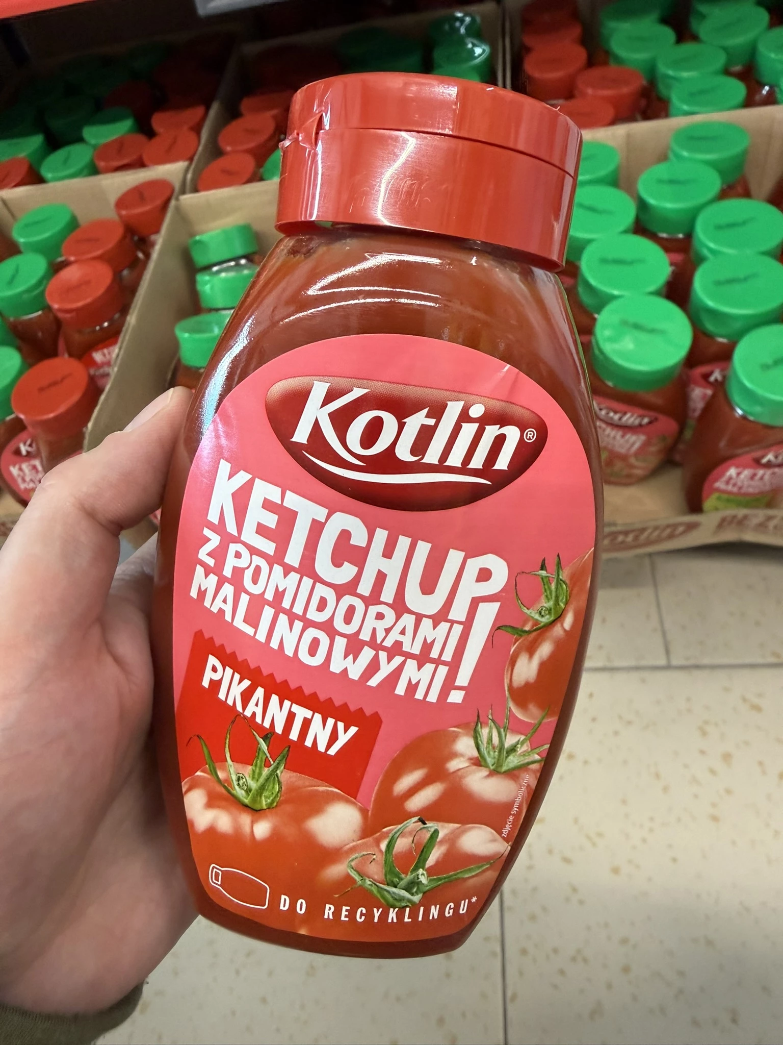 Kotlin Ketchup pikantny z pomidorami malinowymi | 450g