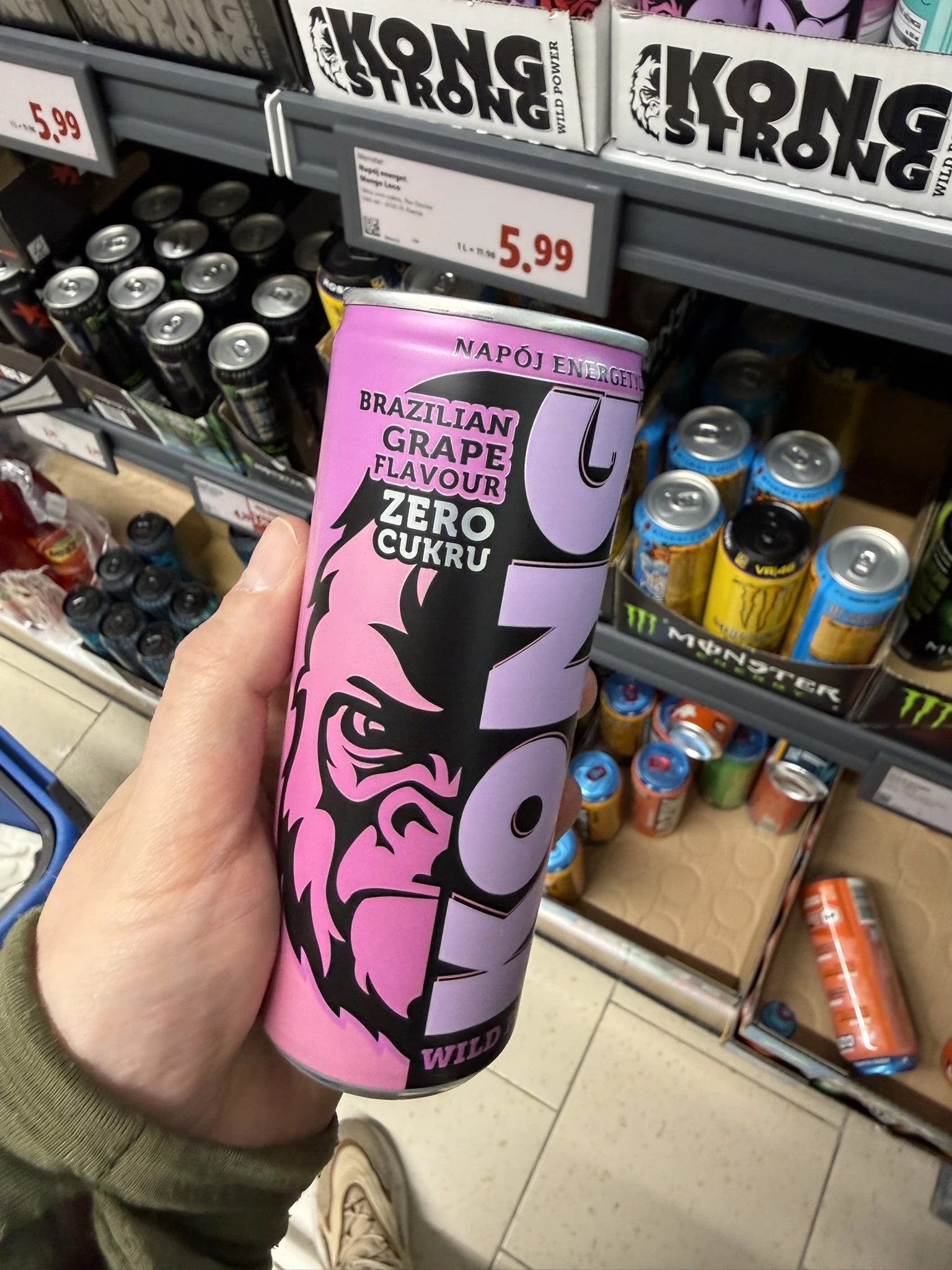 Kong Strong Wild Power Brazilian Grape Zero Cukru | 250ml