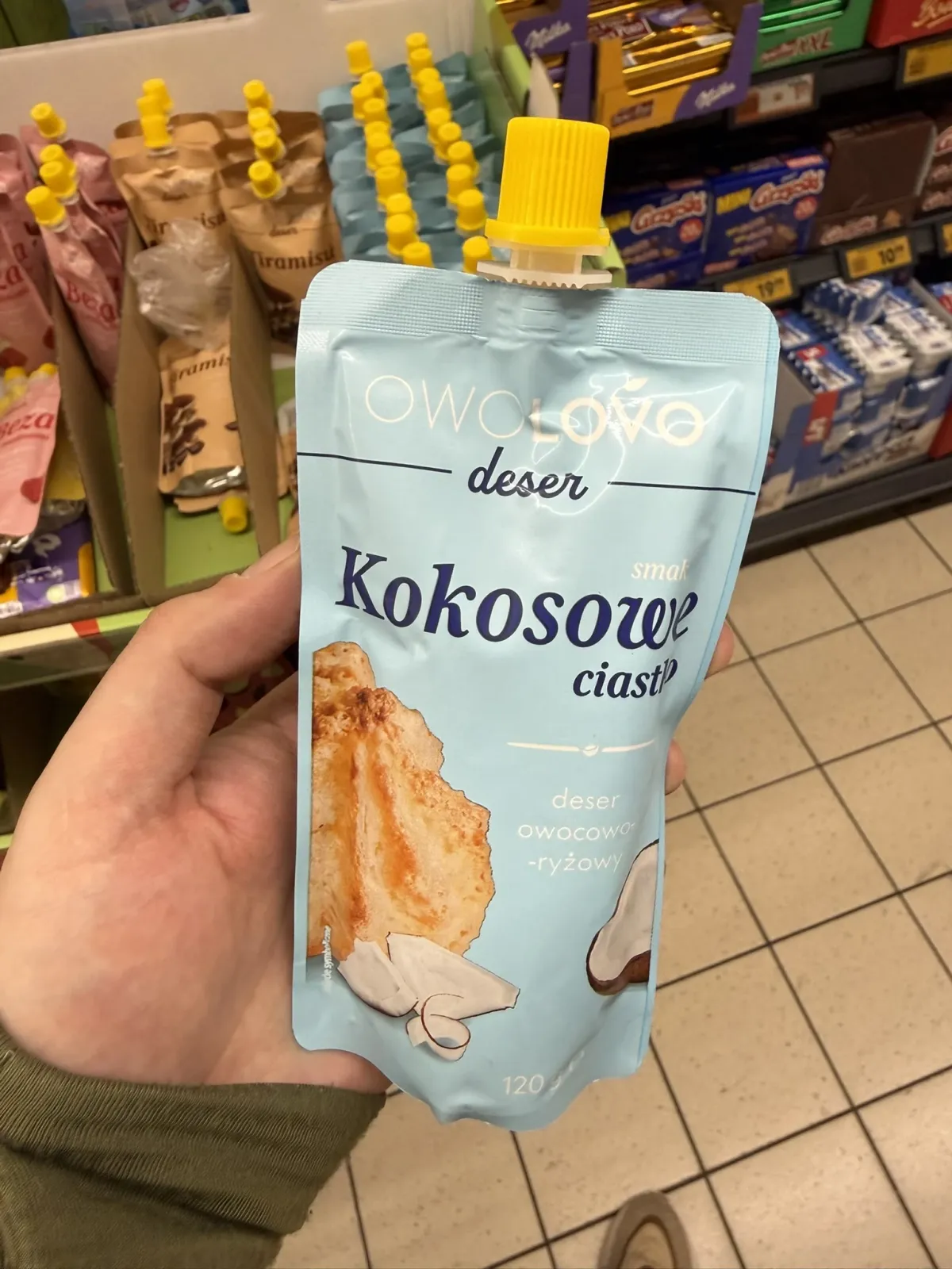Owolovo Deser smak kokosowe ciastko | 120g