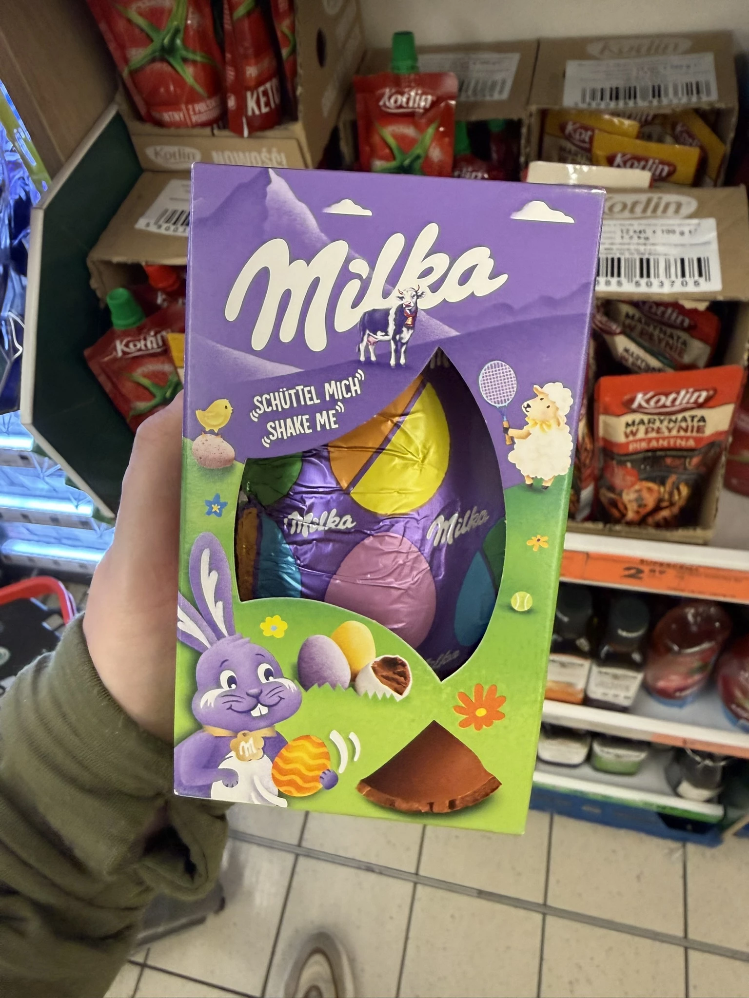 Milka Shell Egg „Shake Me” z mini jajkami w środku | 97g