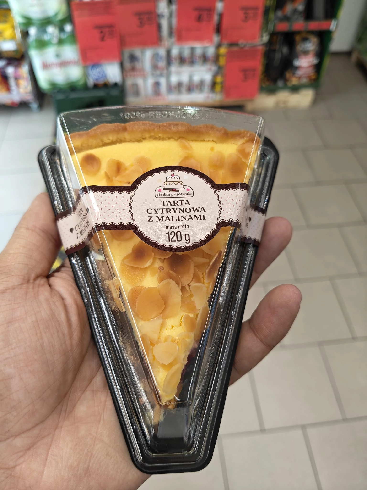 Tarta cytrynowa z malinami Słodka Pracownia | 120g