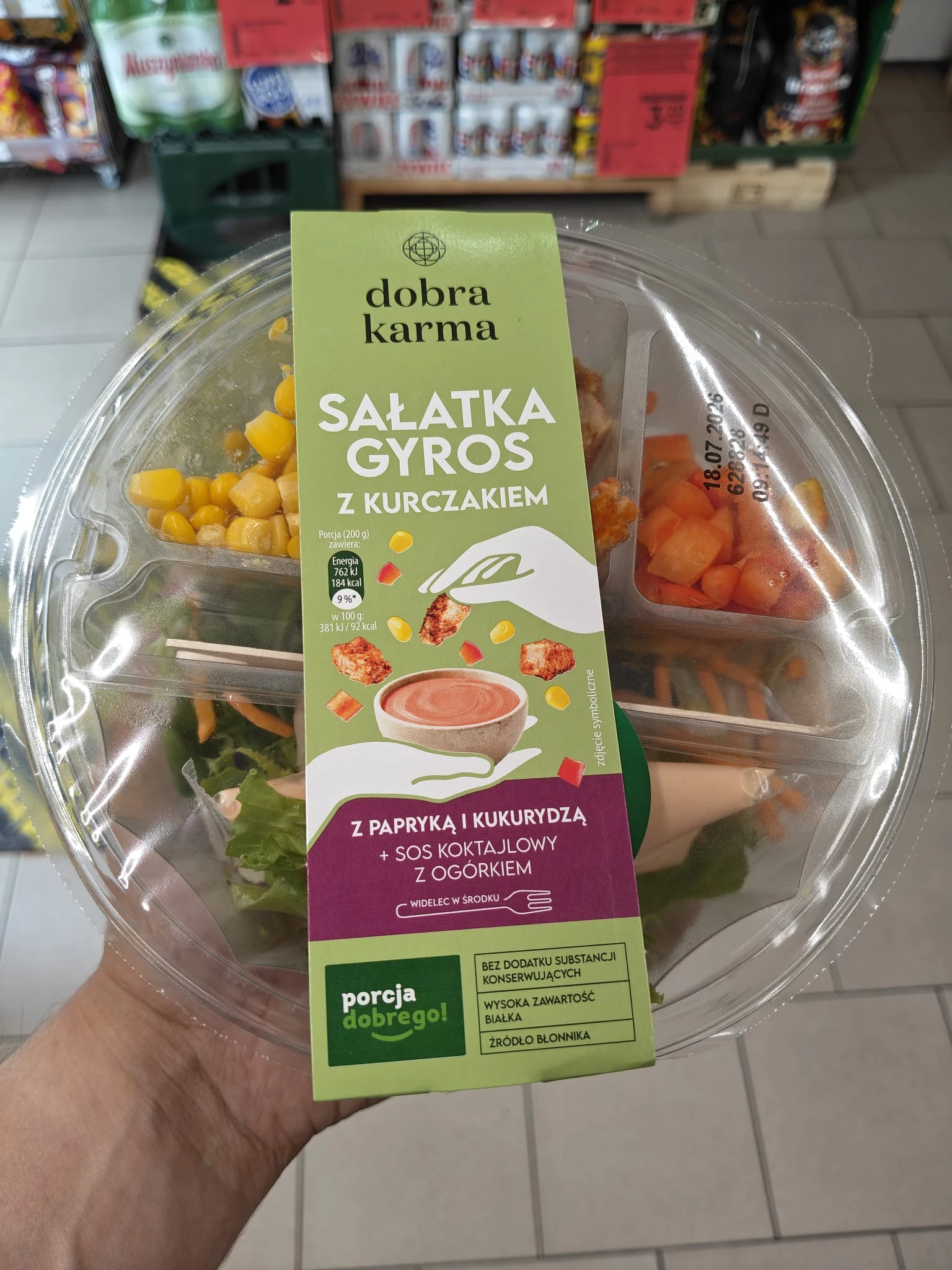 Sałatka gyros z kurczakiem Dobra Karma | 200g