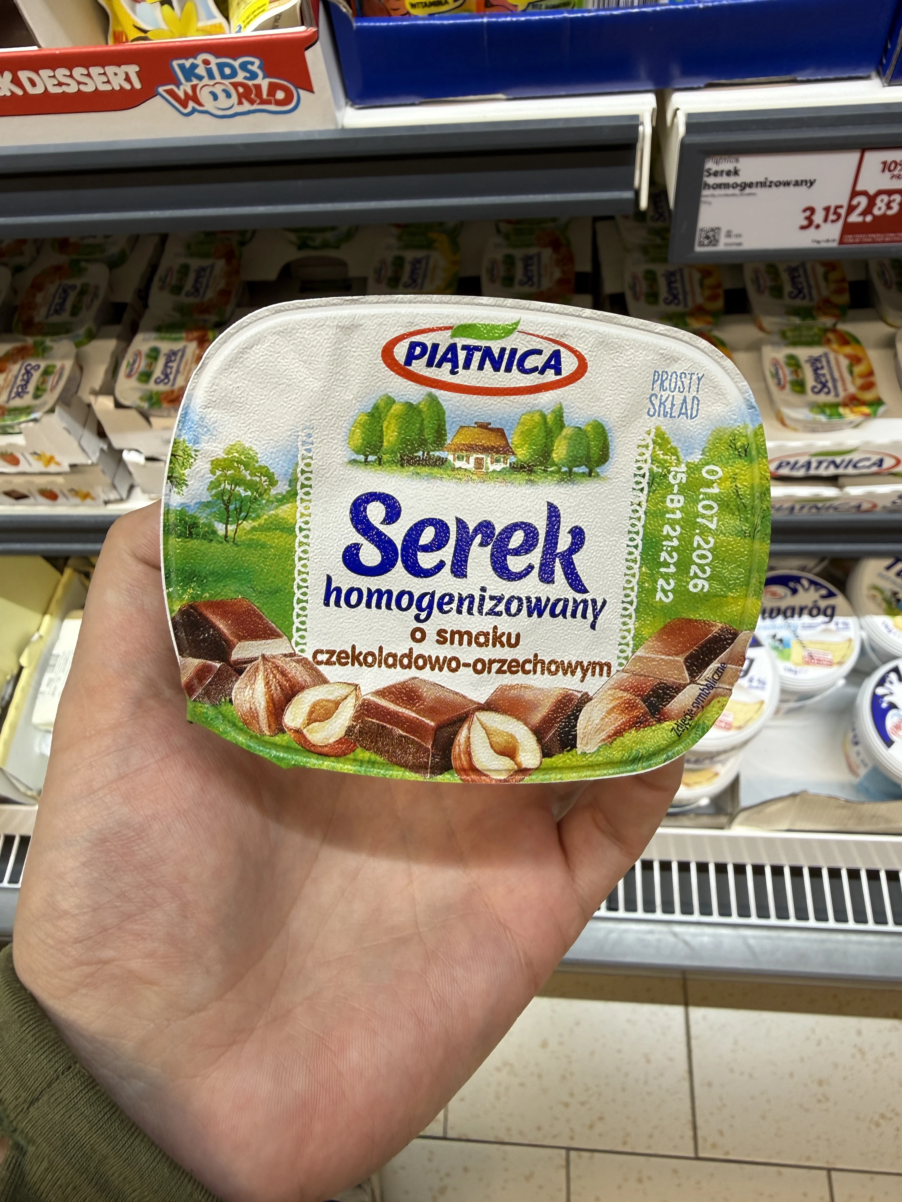Piątnica Serek homogenizowany o smaku czekoladowo-orzechowym | 150g
