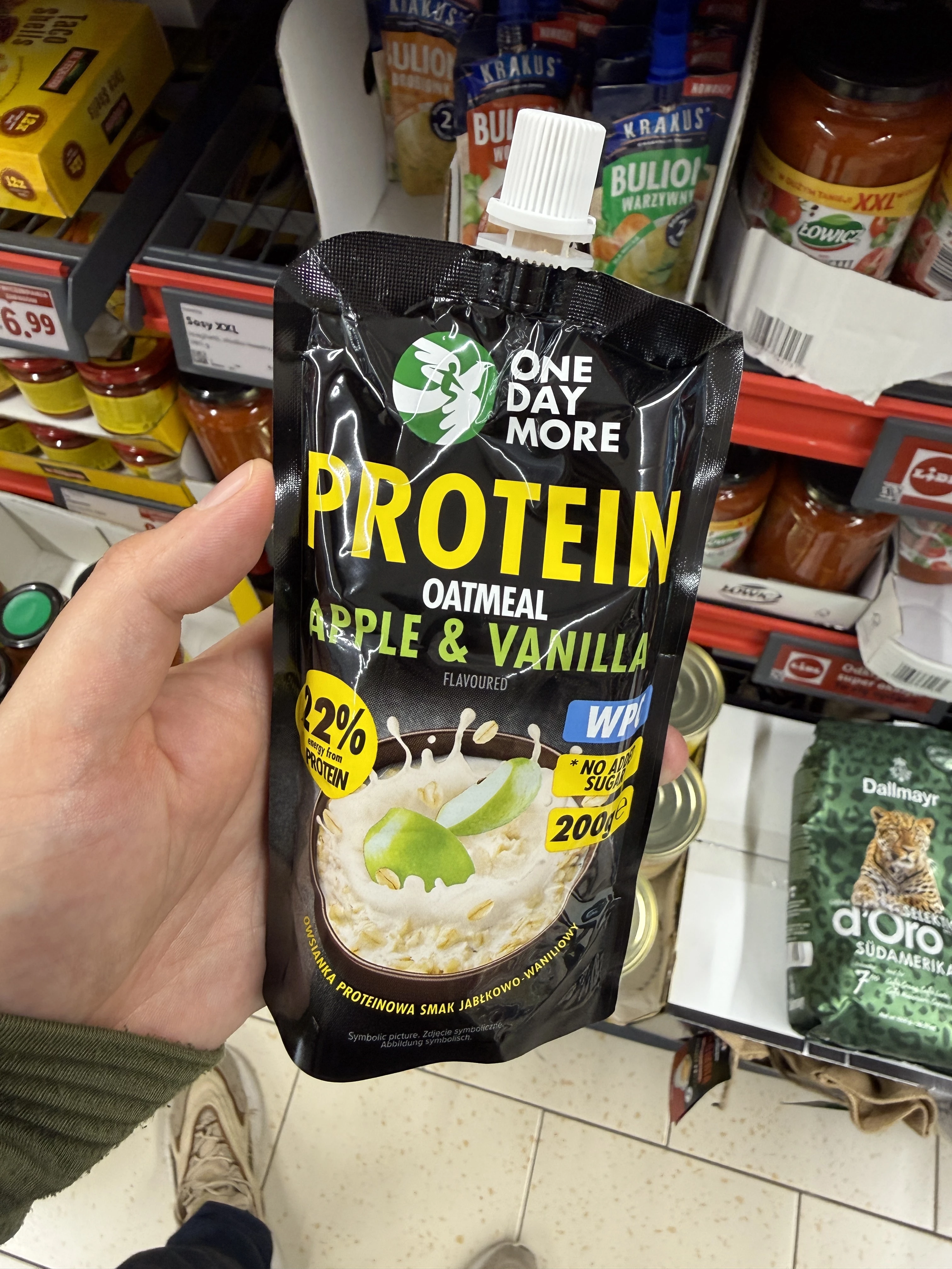 One Day More Protein Oatmeal jabłko wanilia | 200g