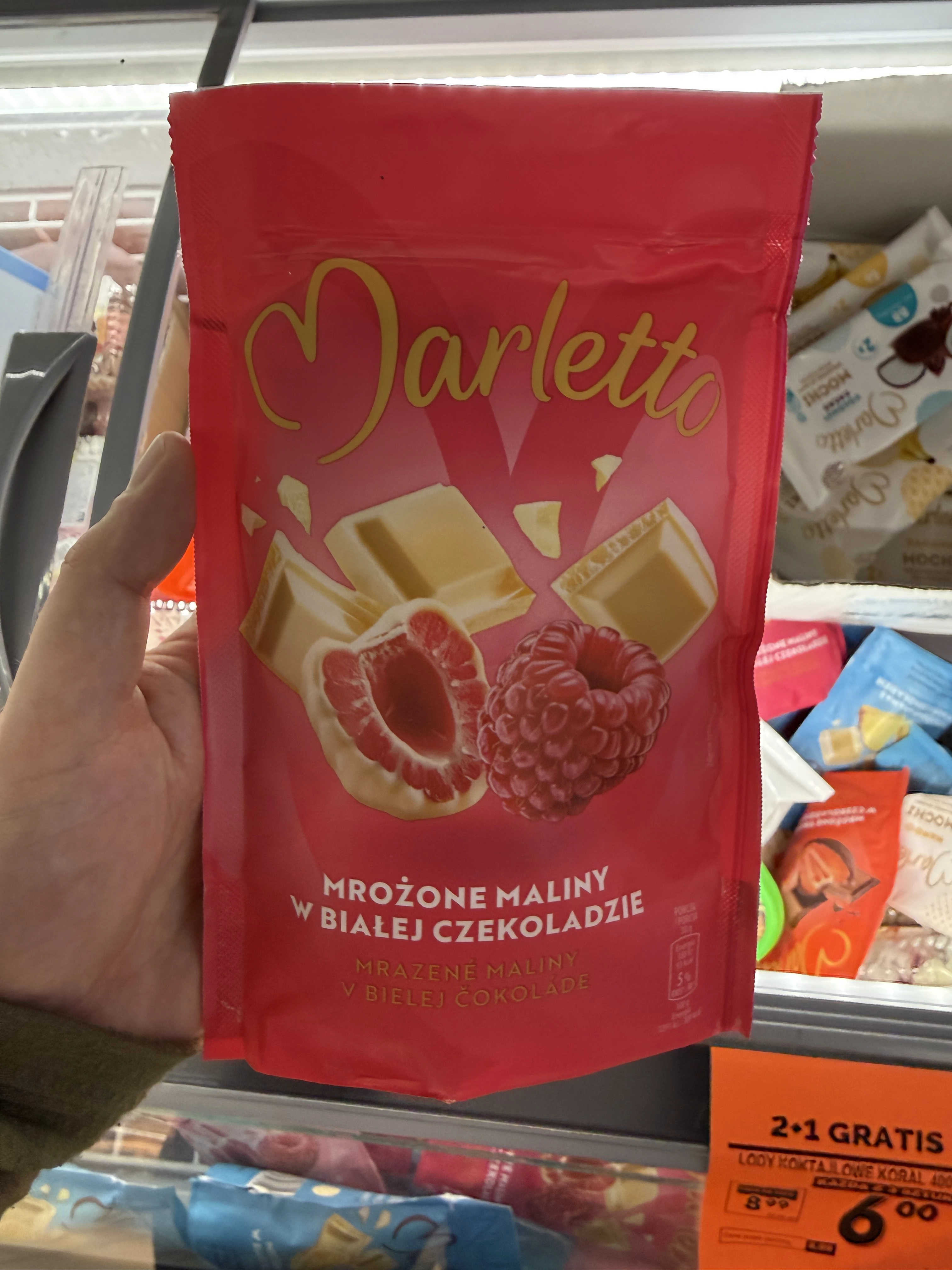 Marletto Mrożone Maliny w Białej Czekoladzie | 150g