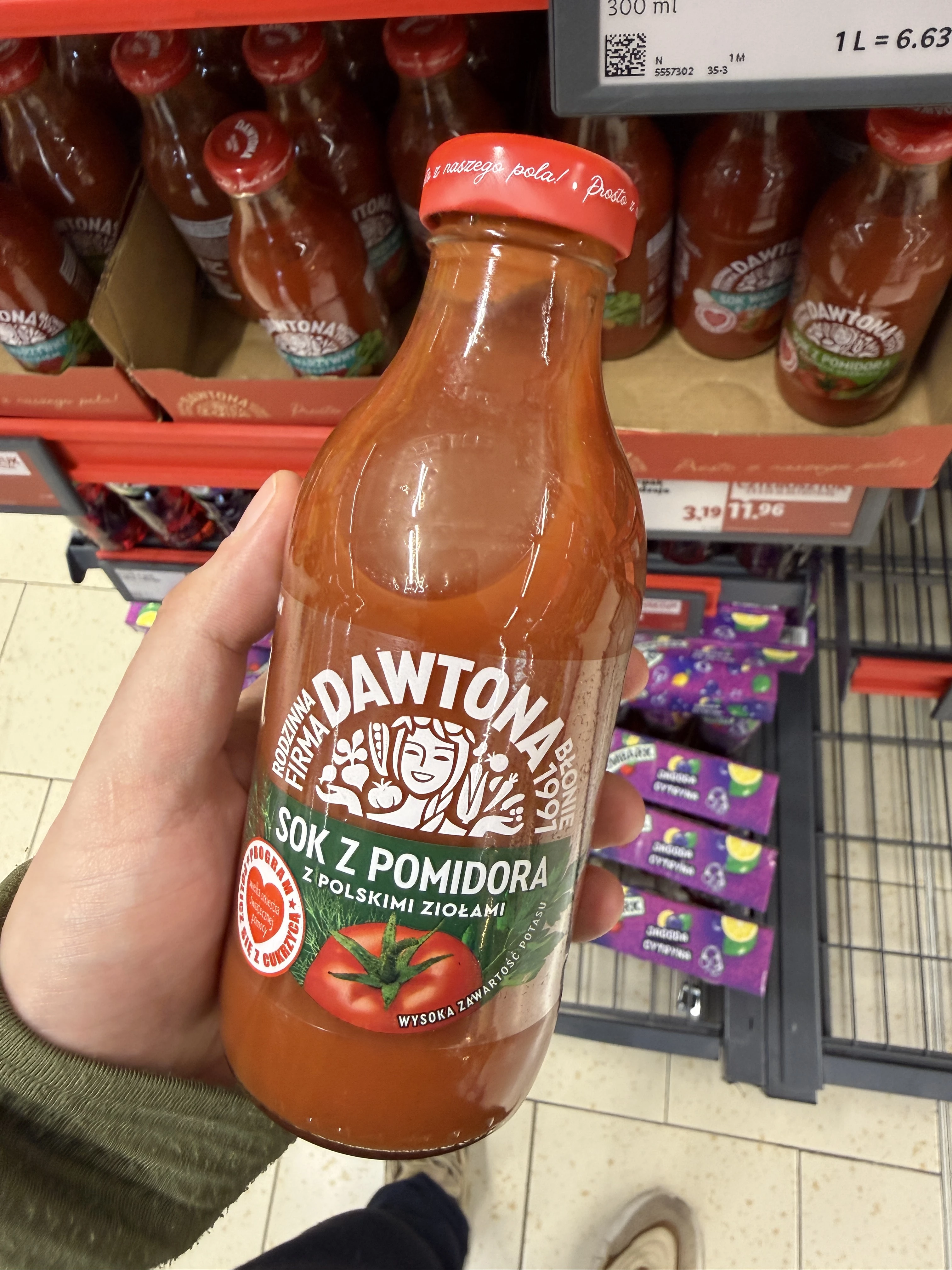Dawtona Sok pomidorowy z polskimi ziołami | 300ml