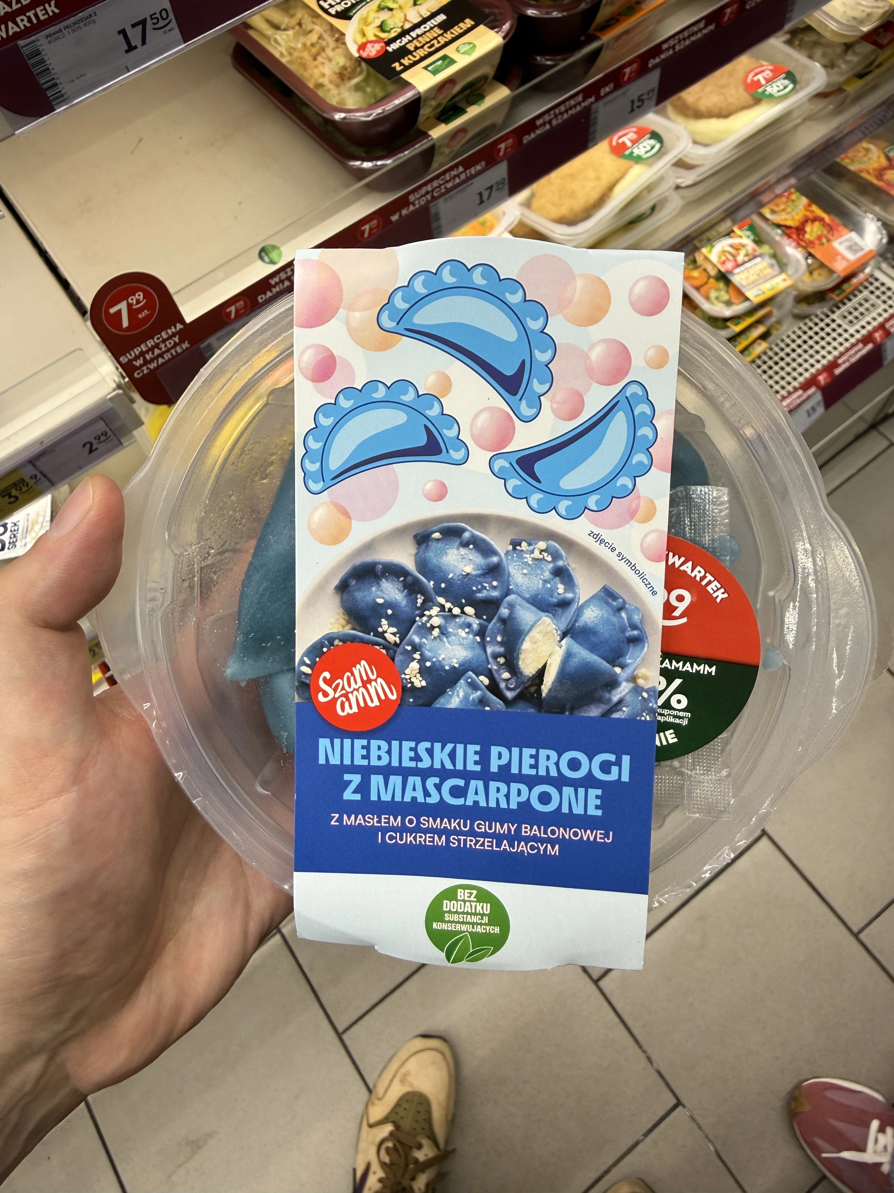 Szamamm Niebieskie Pierogi z Mascarpone z masłem o smaku gumy balonowej i cukrem strzelającym | 320g