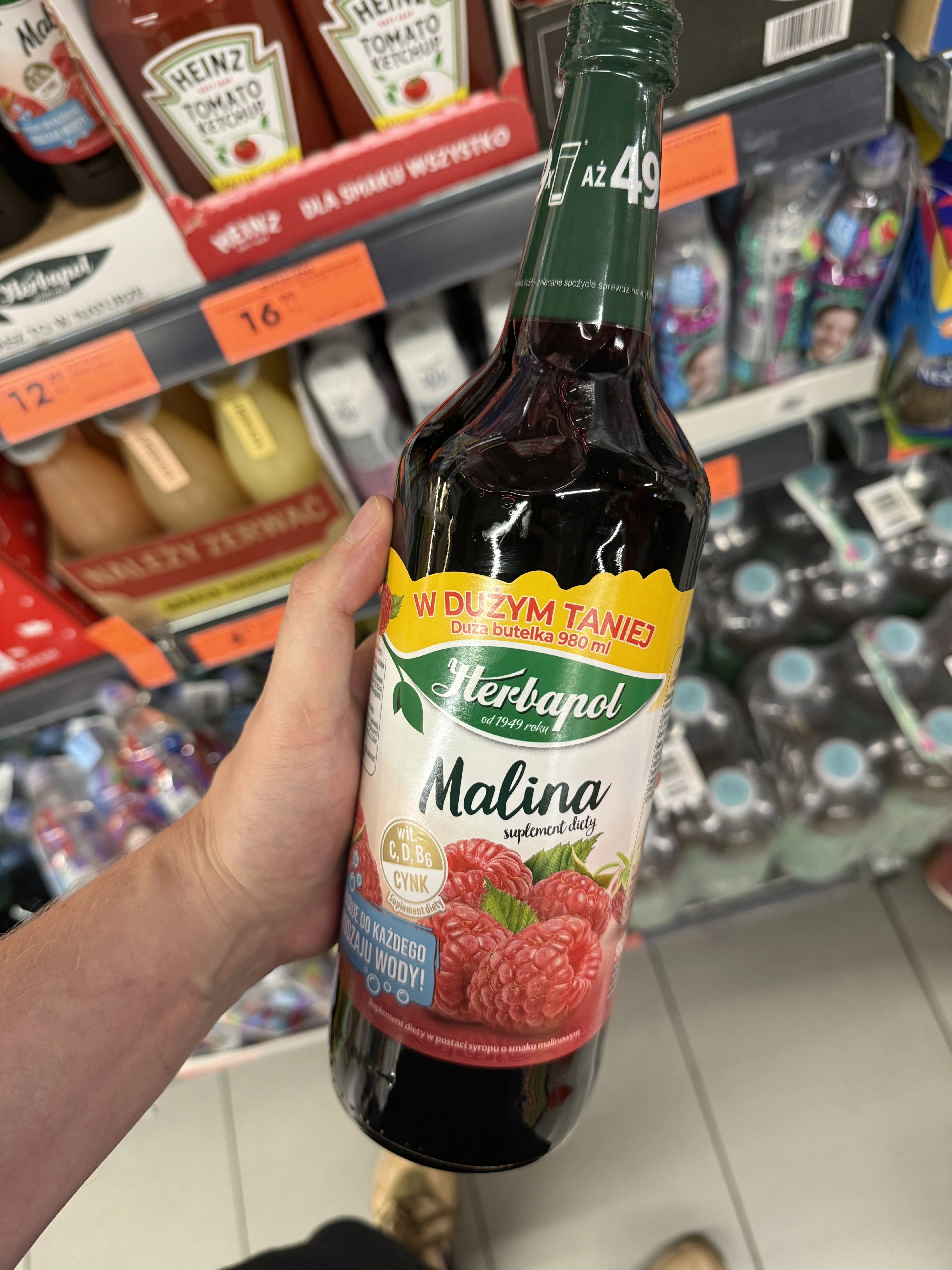 Herbapol Malina suplement diety | 980ml