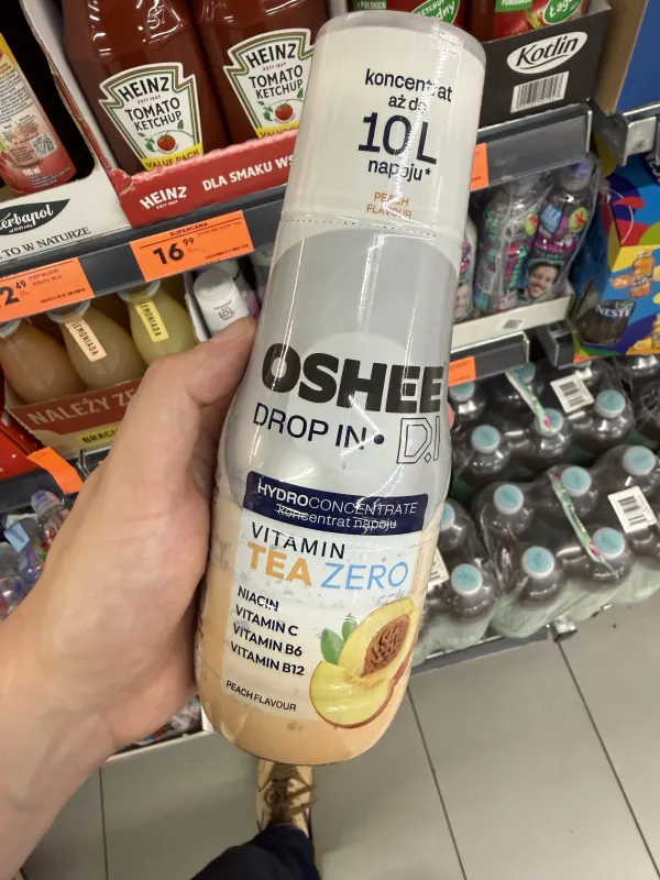 Oshee Drop In Hydroconcentrate Vitamin Tea Zero brzoskwinia | 500ml