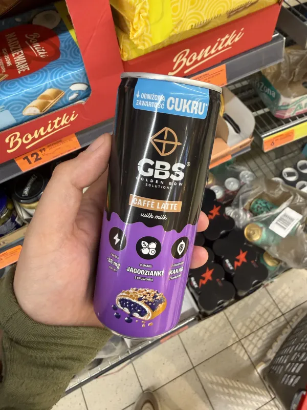 GBS Caffè Latte o smaku jagodzianki z kruszonką | 250ml