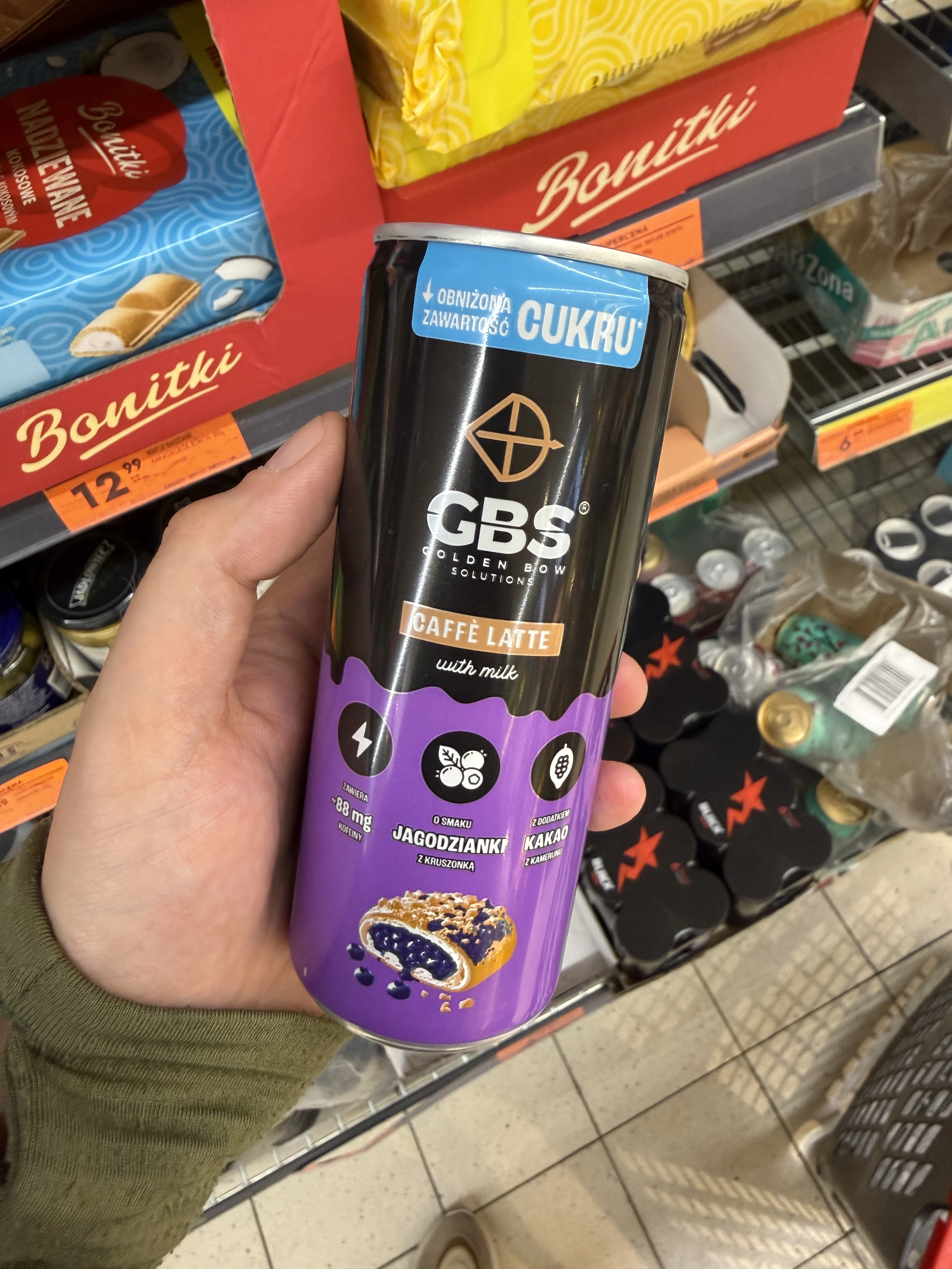 GBS Caffè Latte o smaku jagodzianki z kruszonką | 250ml