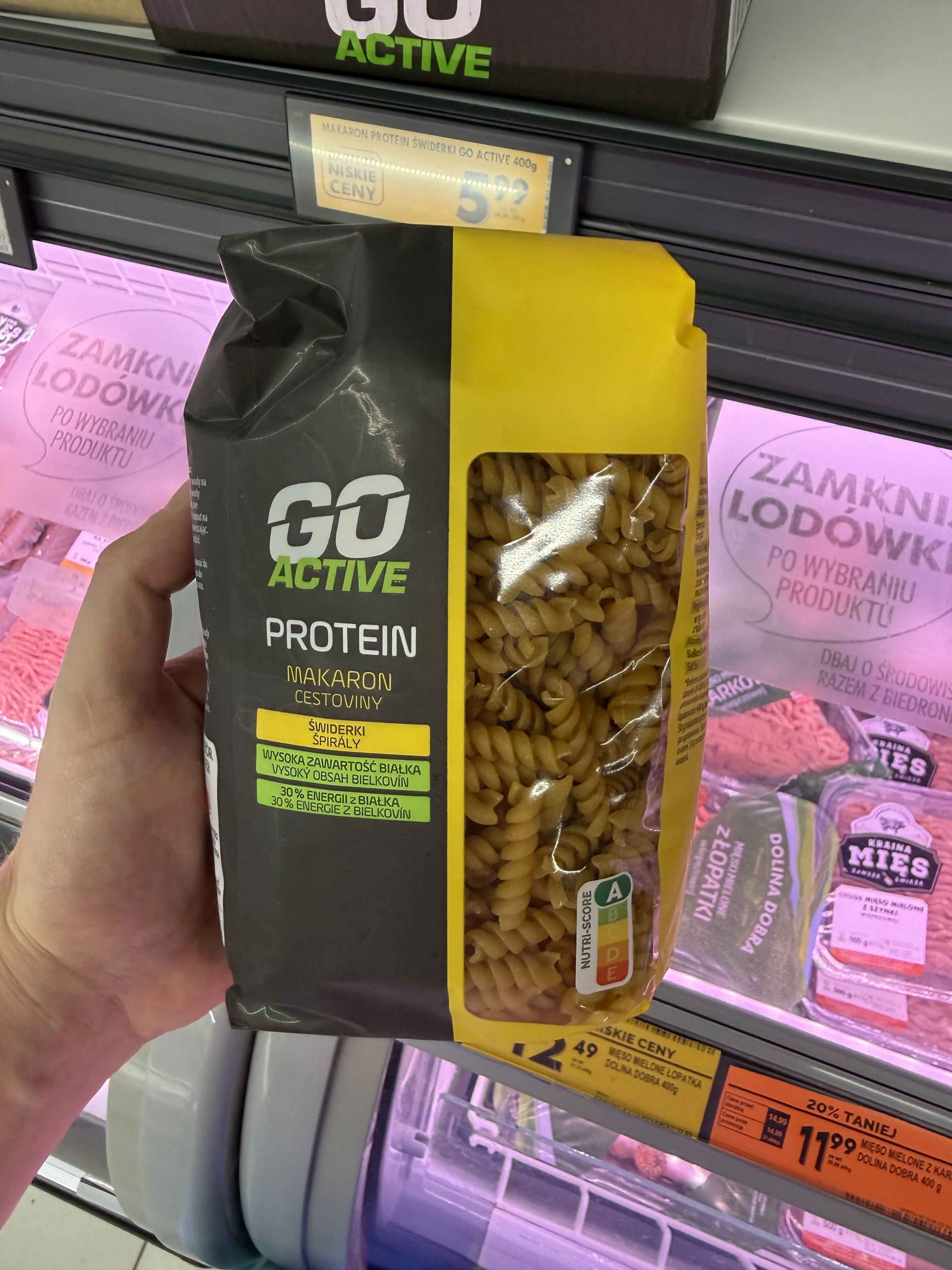 Makaron Protein Świderki Go Active | 400g