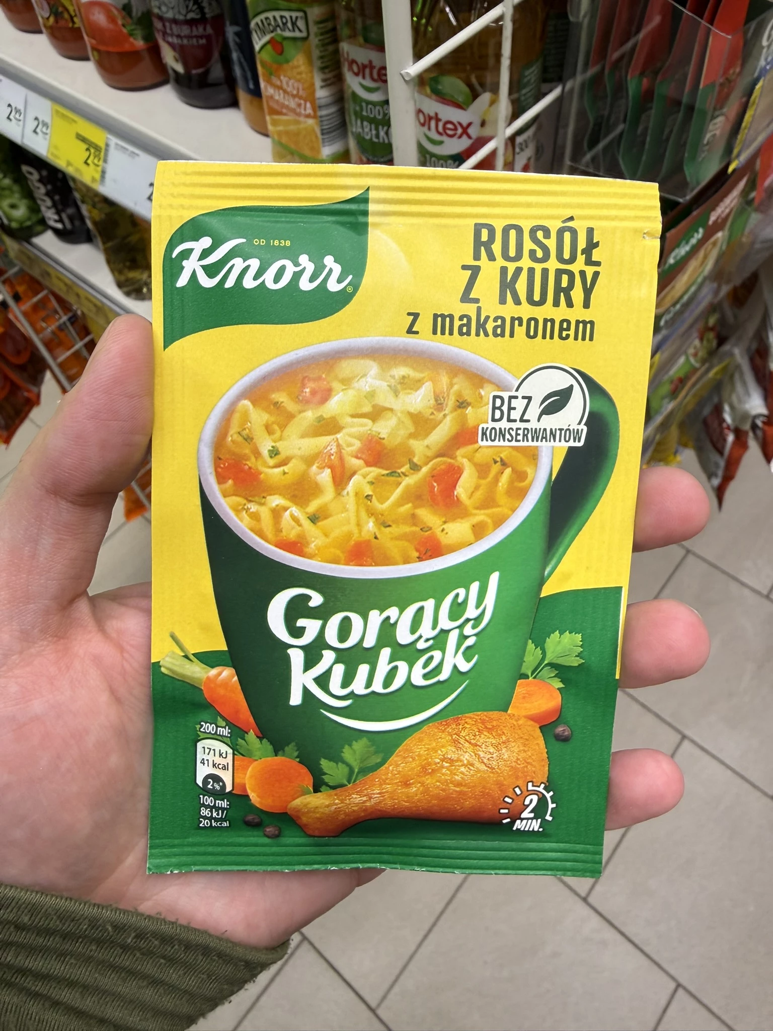 Knorr Gorący Kubek Rosół z kury z makaronem | 12g