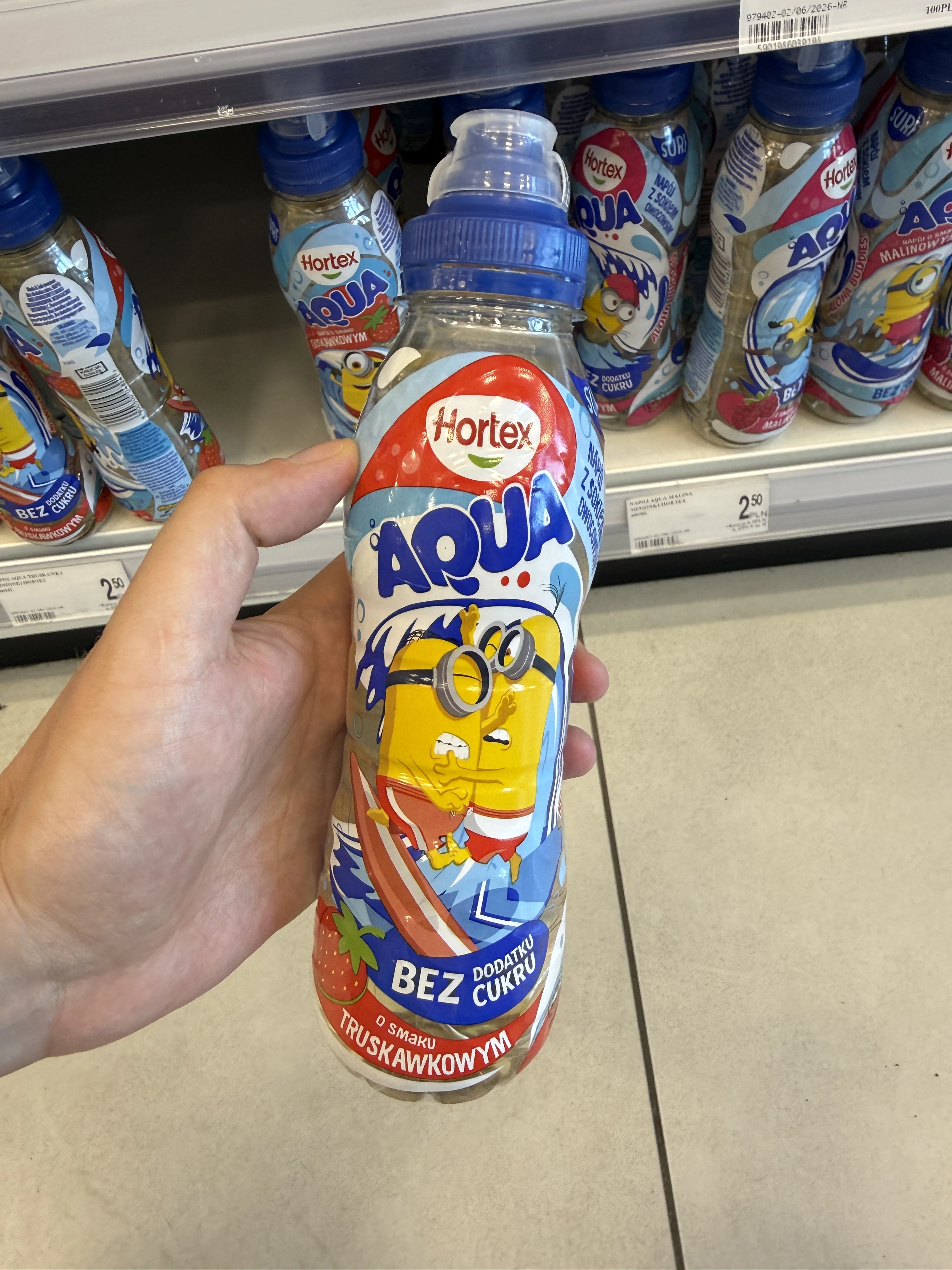 Hortex Aqua Napój o smaku truskawkowym | 400ml