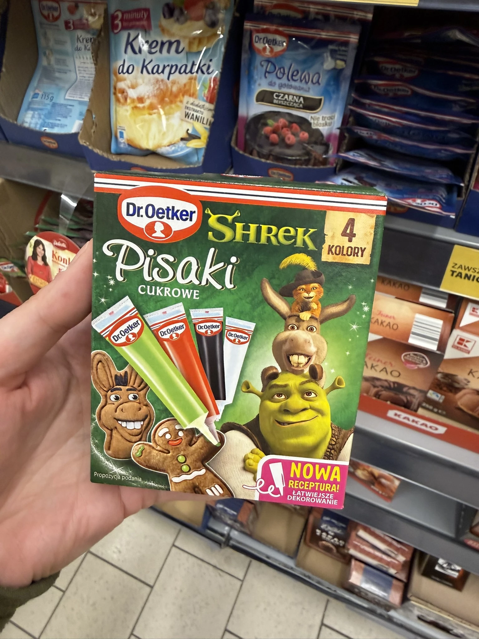 Dr. Oetker Pisaki Cukrowe Shrek 4 kolory | 68g