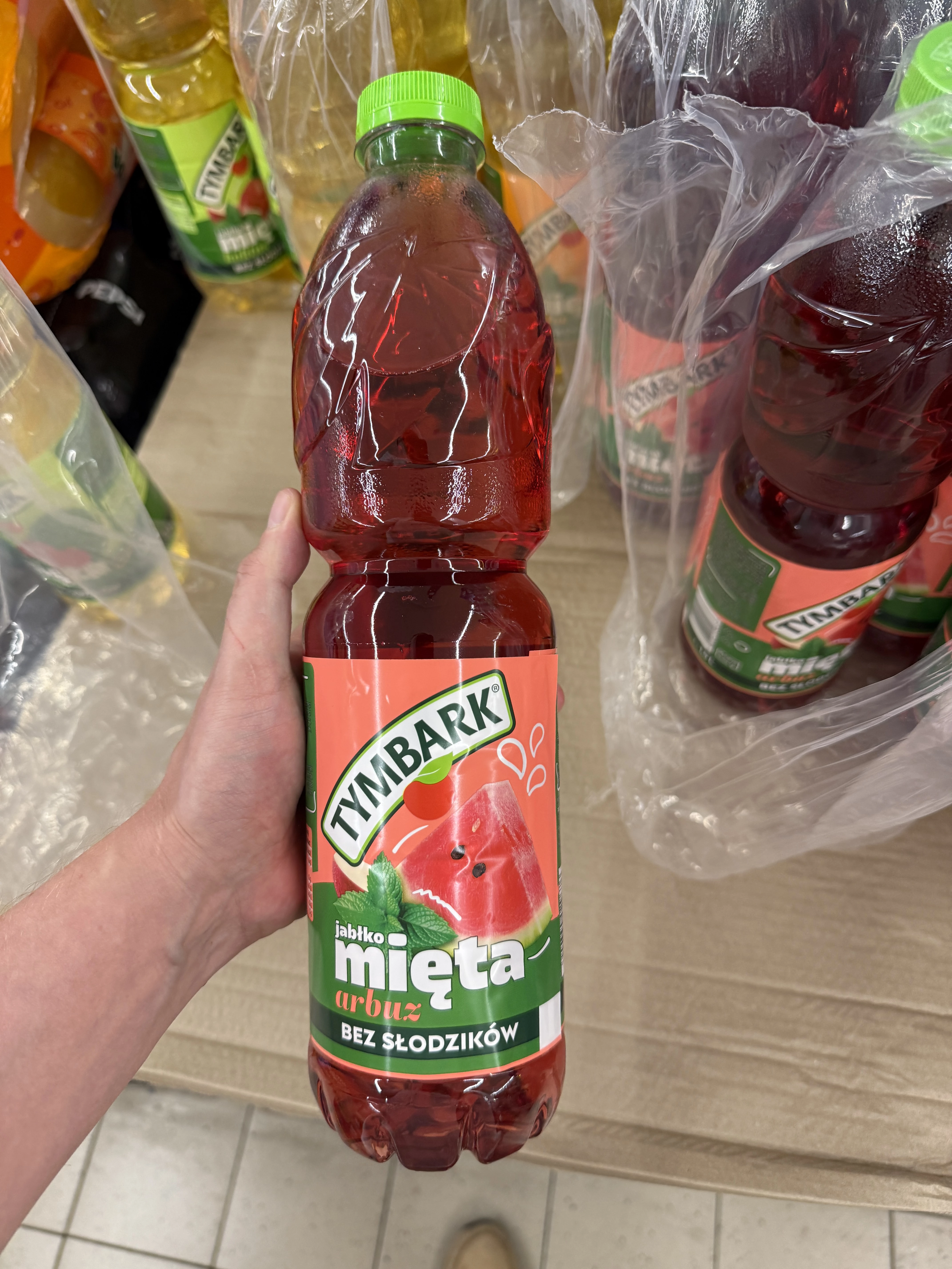 Tymbark jabłko mięta arbuz bez słodzików | 1500ml