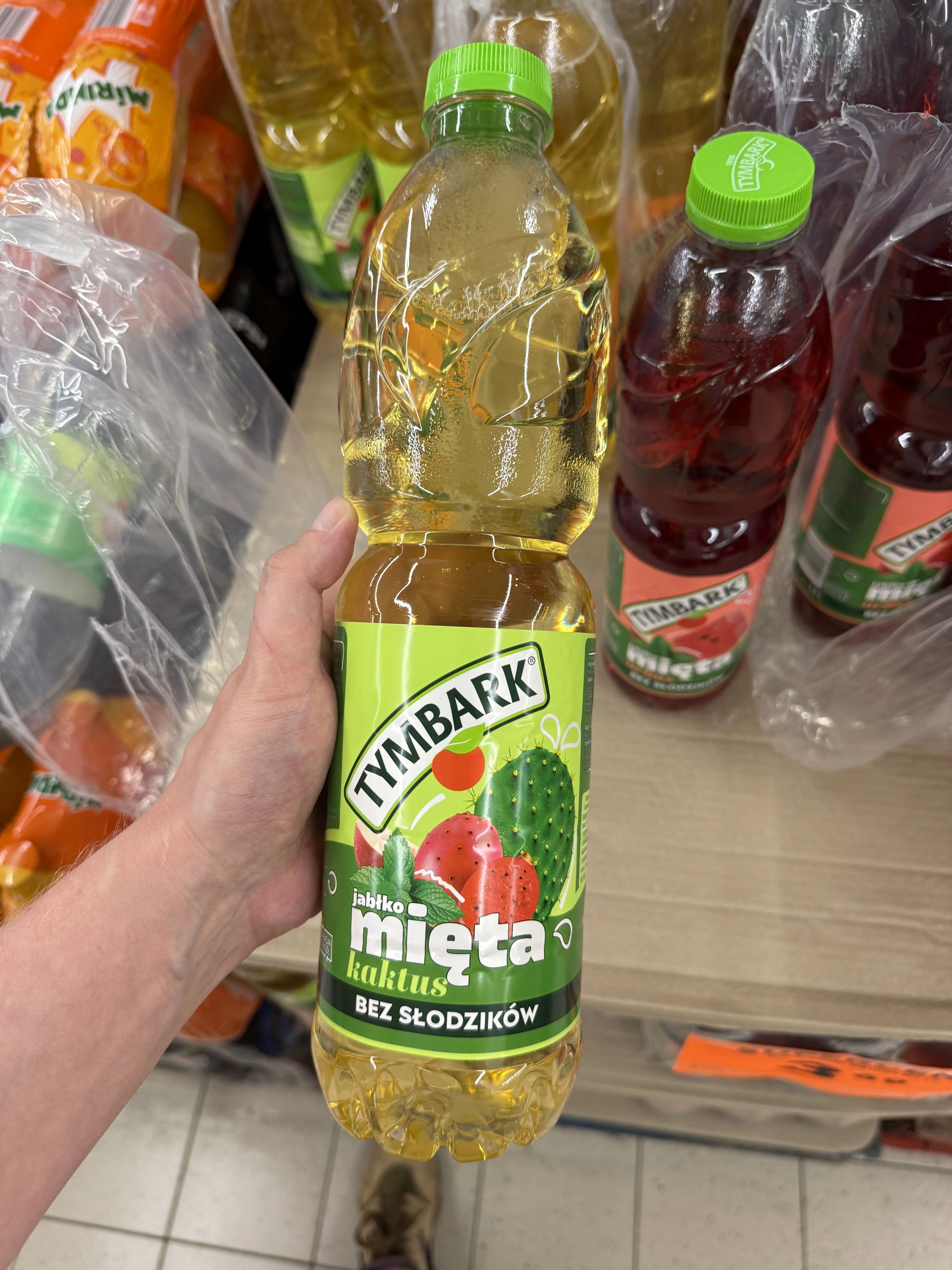 Tymbark jabłko mięta kaktus bez słodzików | 1500ml