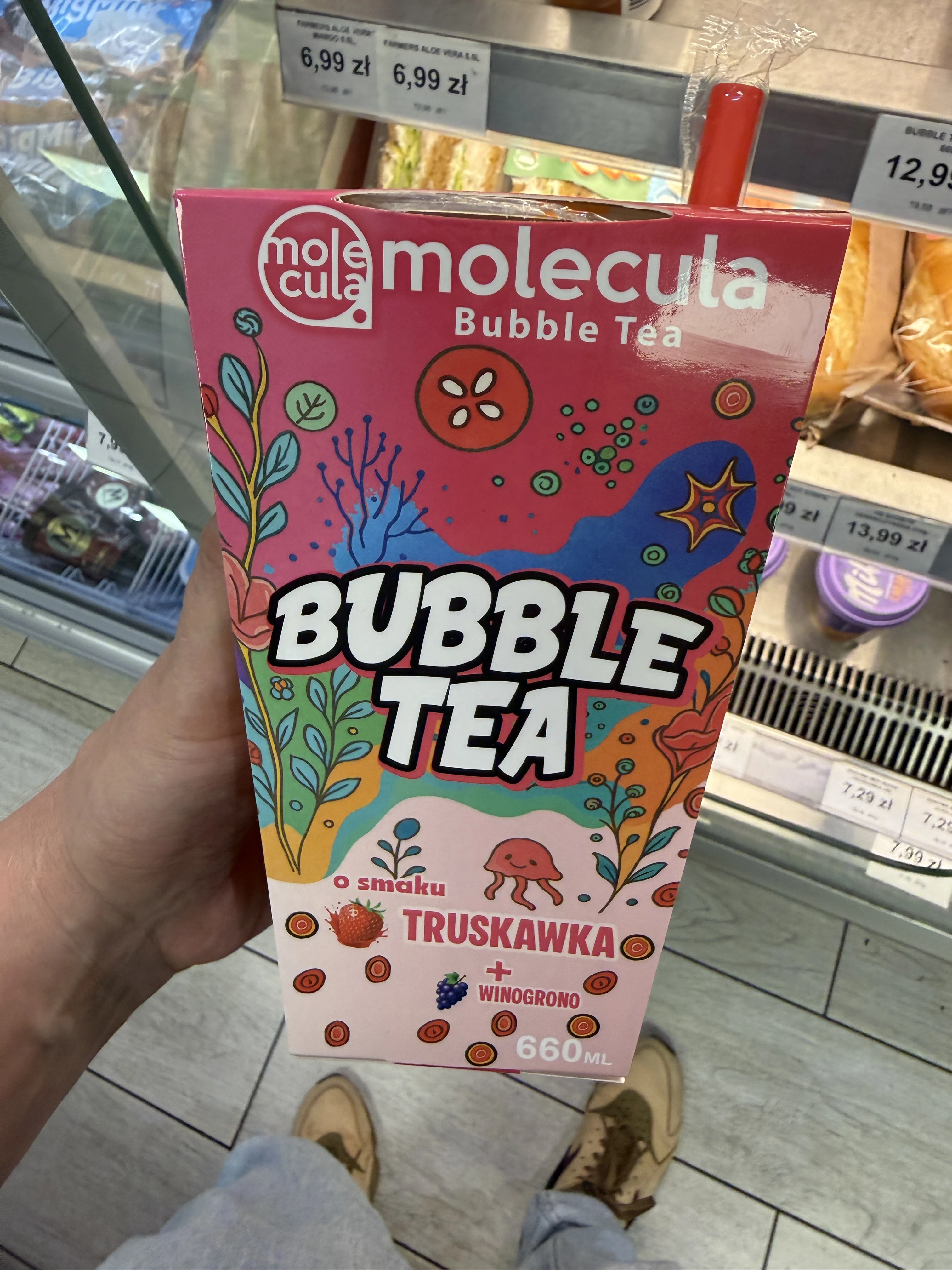 Molecula Bubble Tea Truskawka + Winogrono | 660ml