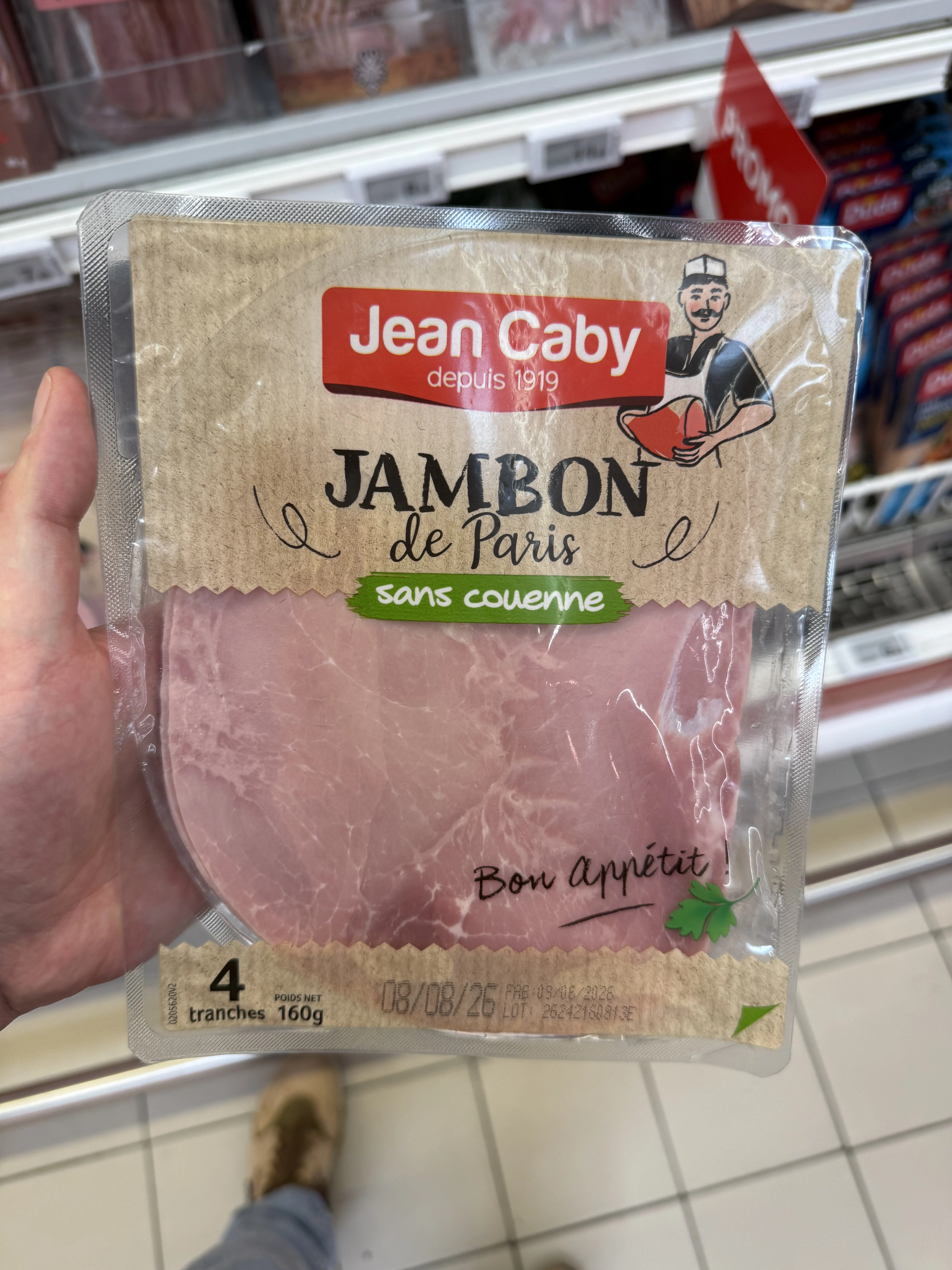 Jambon de Paris sans couenne (Jean Caby) | 160g