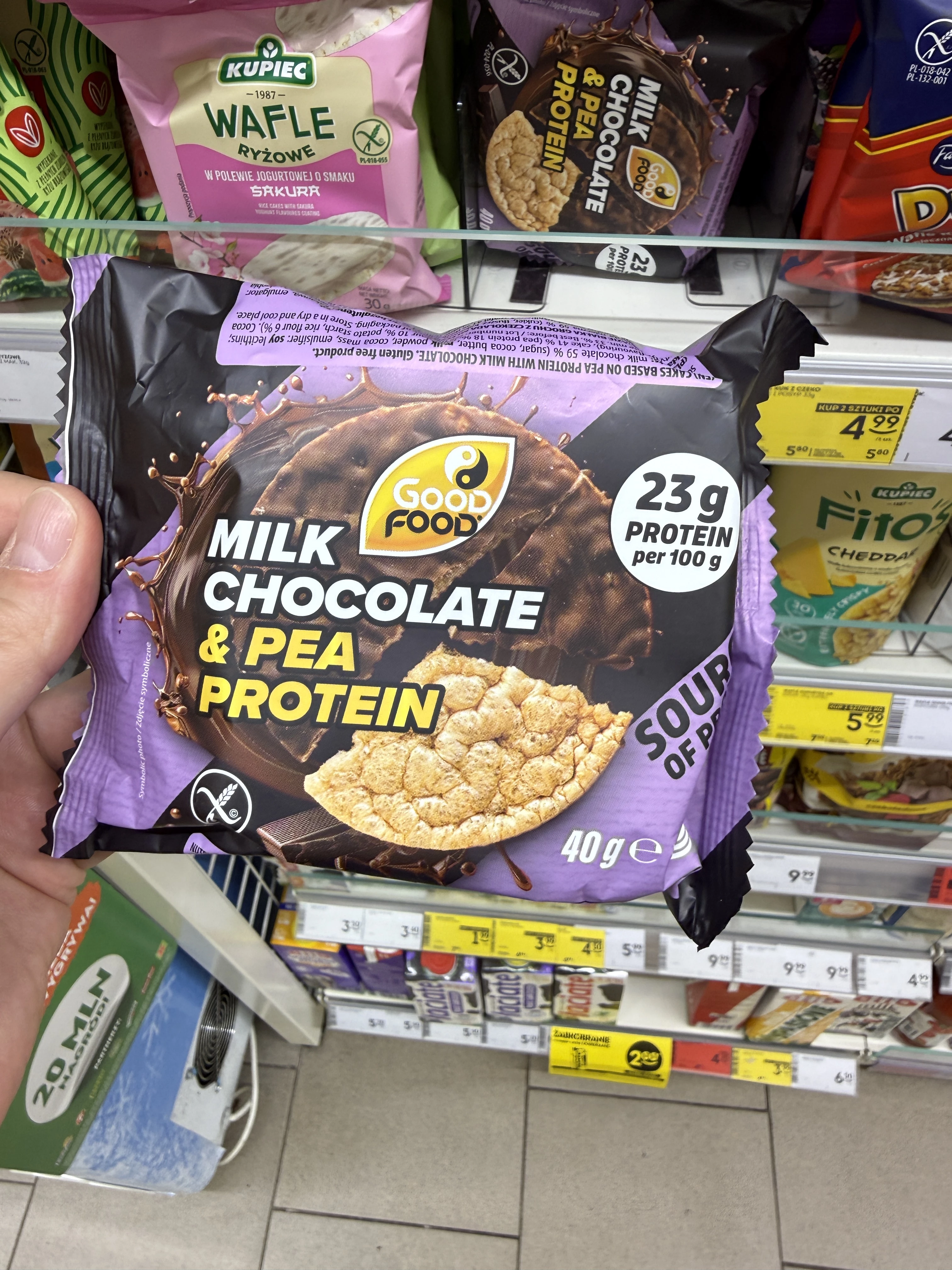 Good Food Wafle Proteinowe Milk Chocolate & Pea Protein |  40g