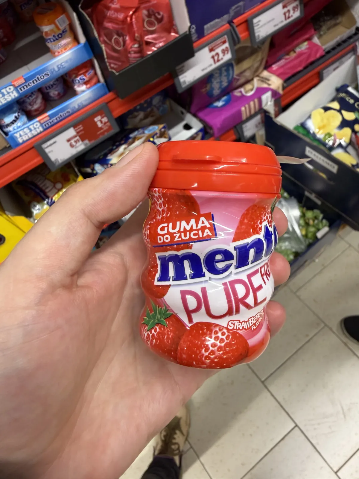 Mentos Pure Fresh Strawberry Guma do żucia bez cukru | 60g