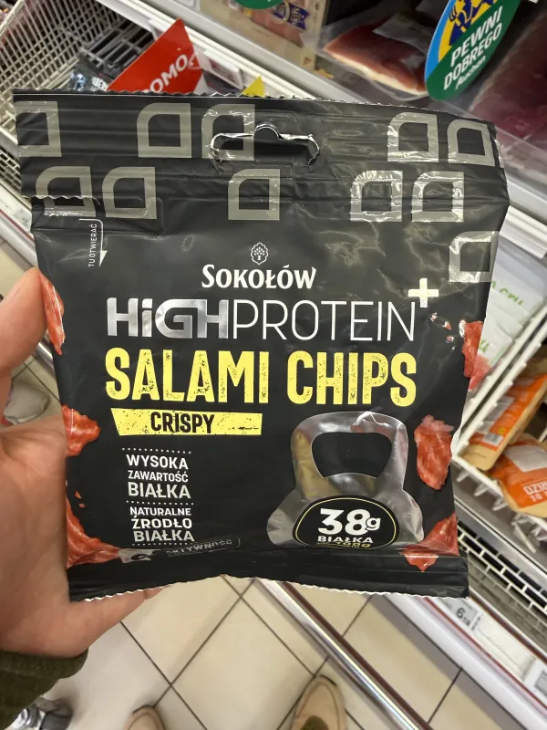 Sokołów High Protein+ Salami Chips Crispy | 25g