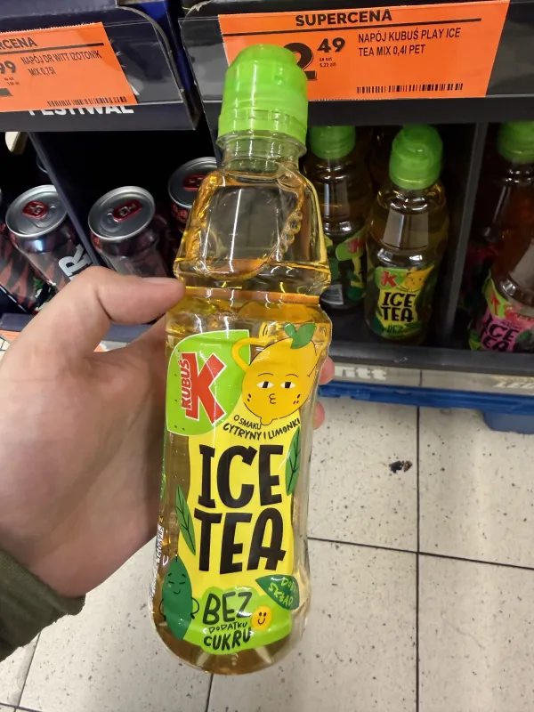 Kubuś Play Ice Tea o smaku cytryny i limonki | 400ml
