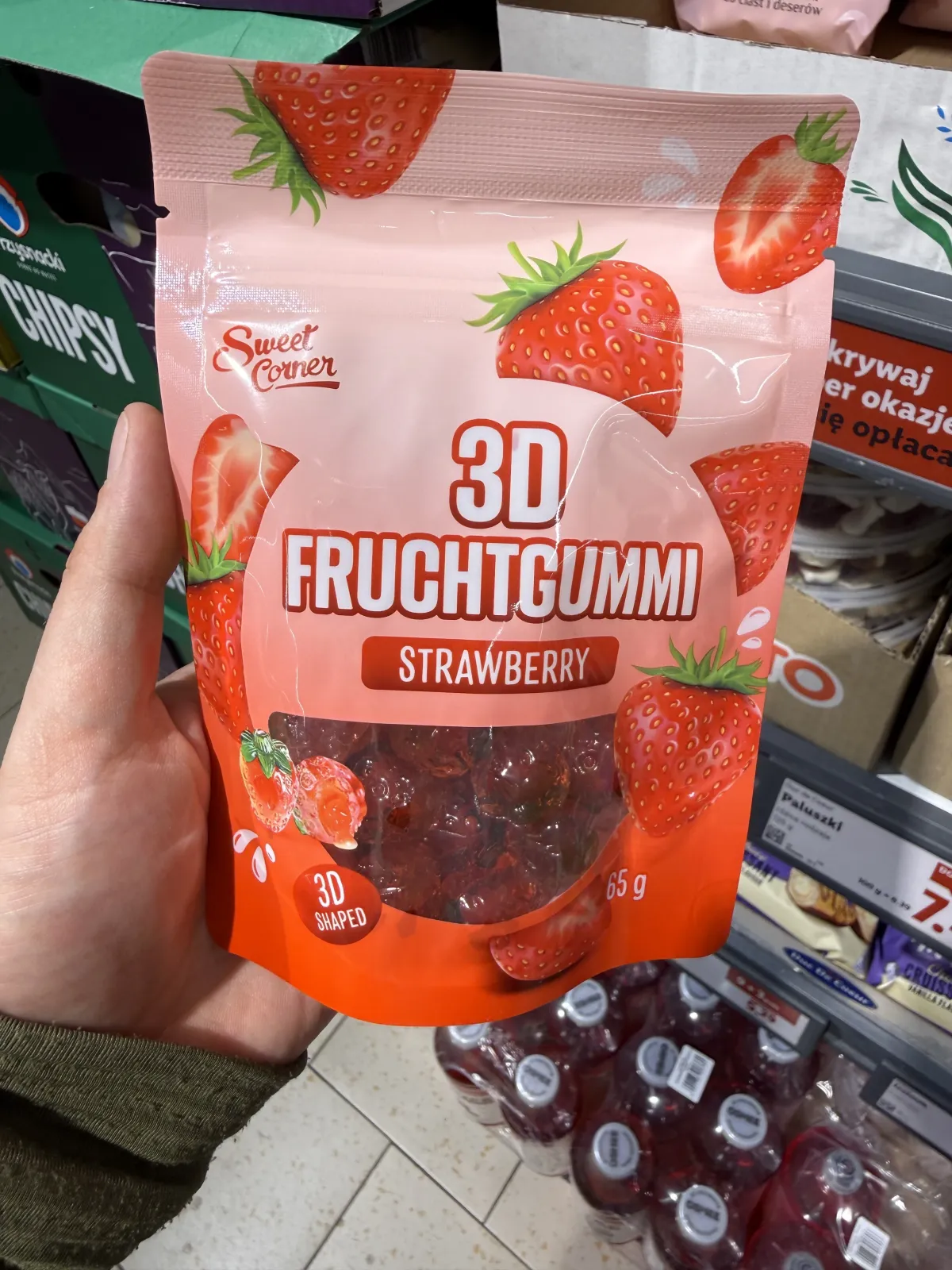 Sweet Corner 3D Fruchtgummi Strawberry | 65g