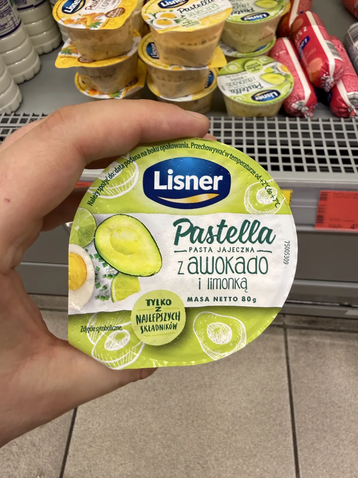 Lisner Pastella Pasta jajeczna z awokado i limonką | 80g
