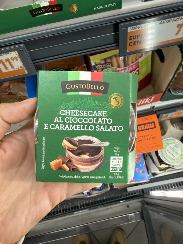 GustoBello Cheesecake al Cioccolato e Caramello Salato | 90g