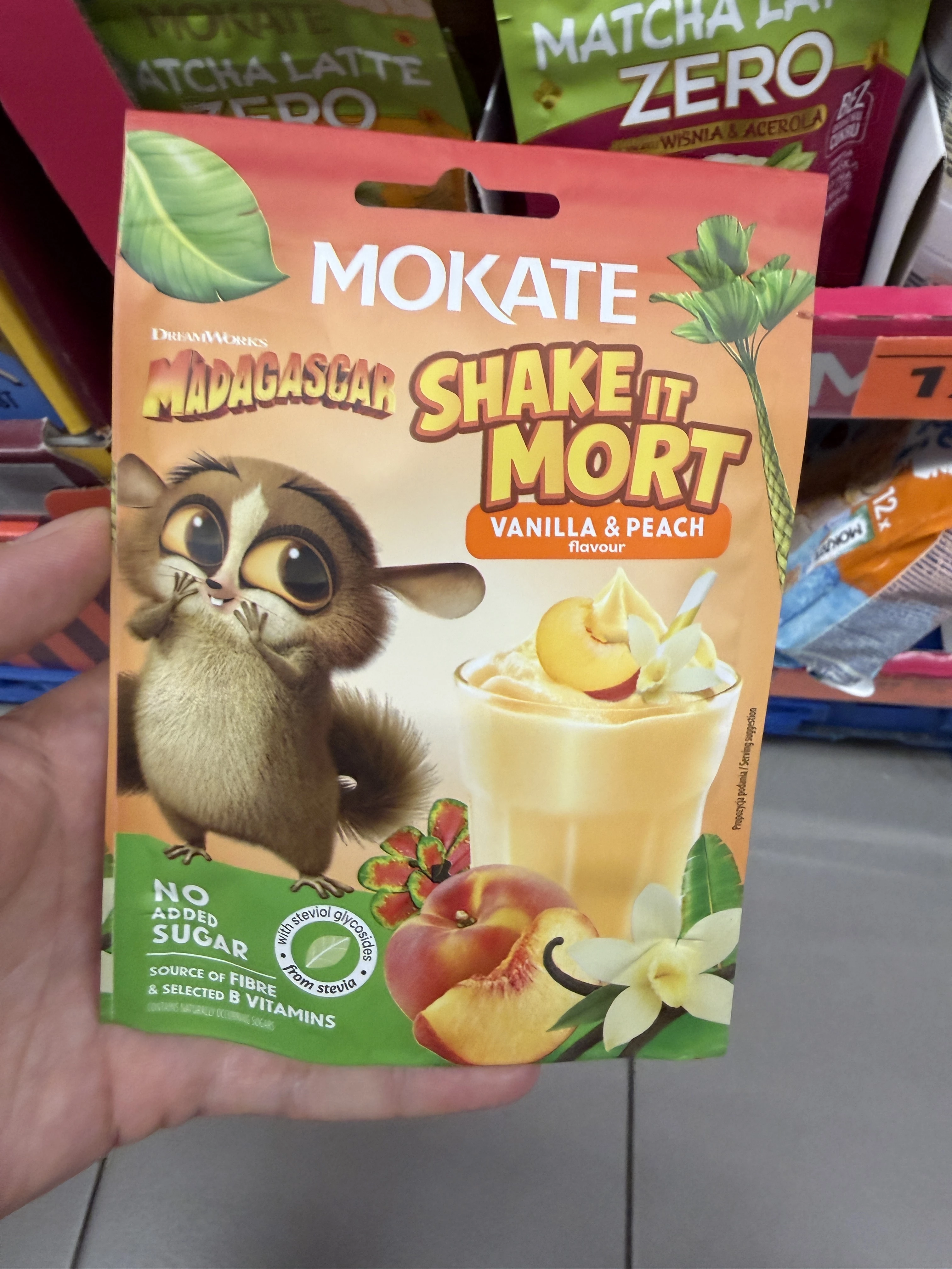 Mokate Madagascar Shake it Mort Vanilla & Peach flavour | 27g