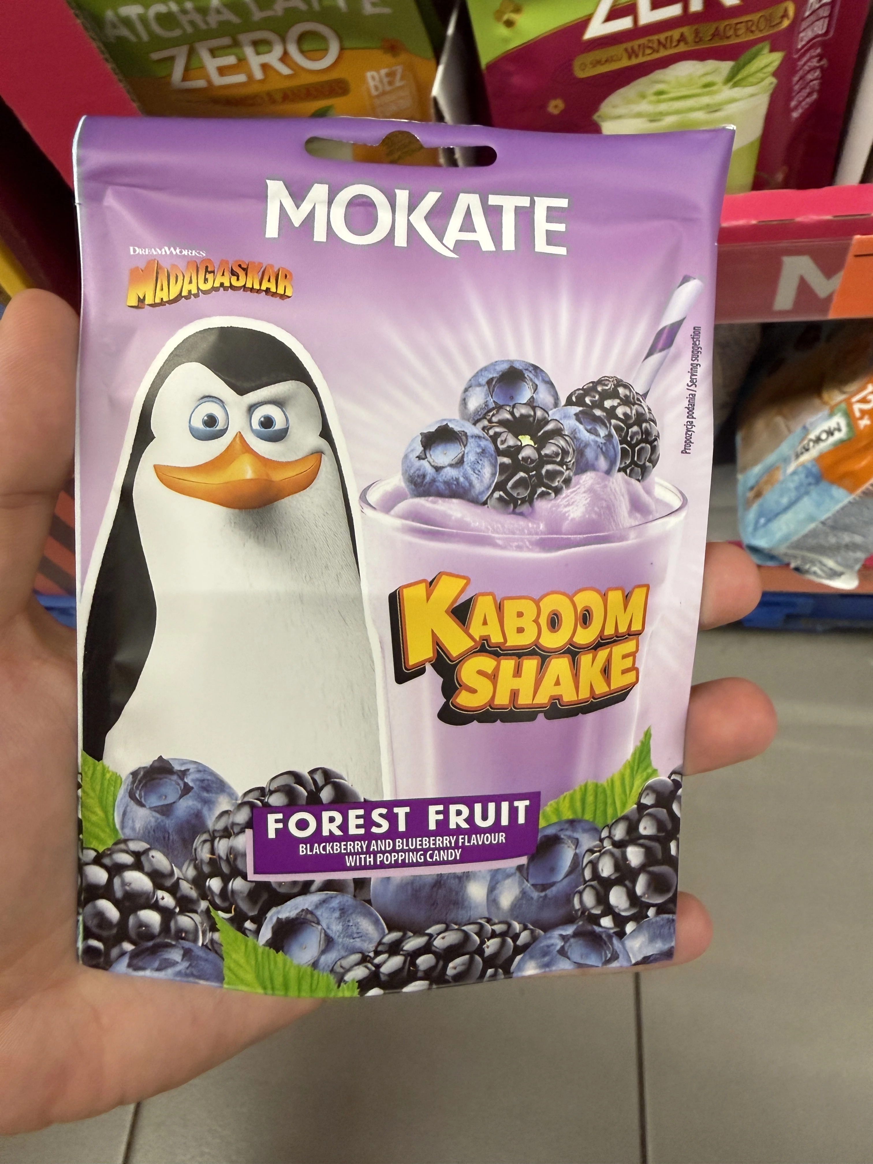 Mokate Kaboom Shake Forest Fruit – Blackberry and Blueberry Flavour with Popping Candy | 30g