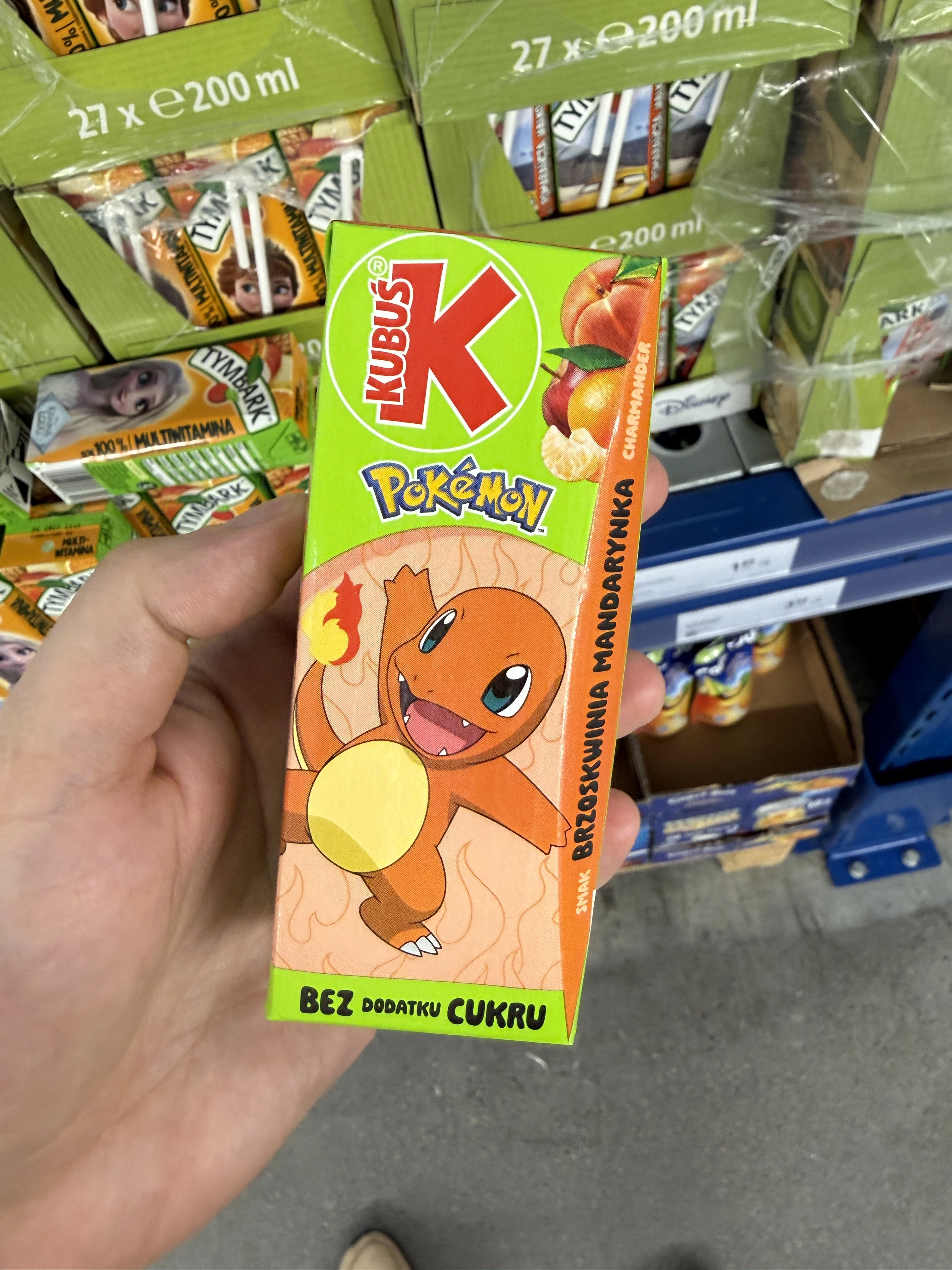 Kubuś Pokémon Napój smak brzoskwinia mandarynka | 200ml