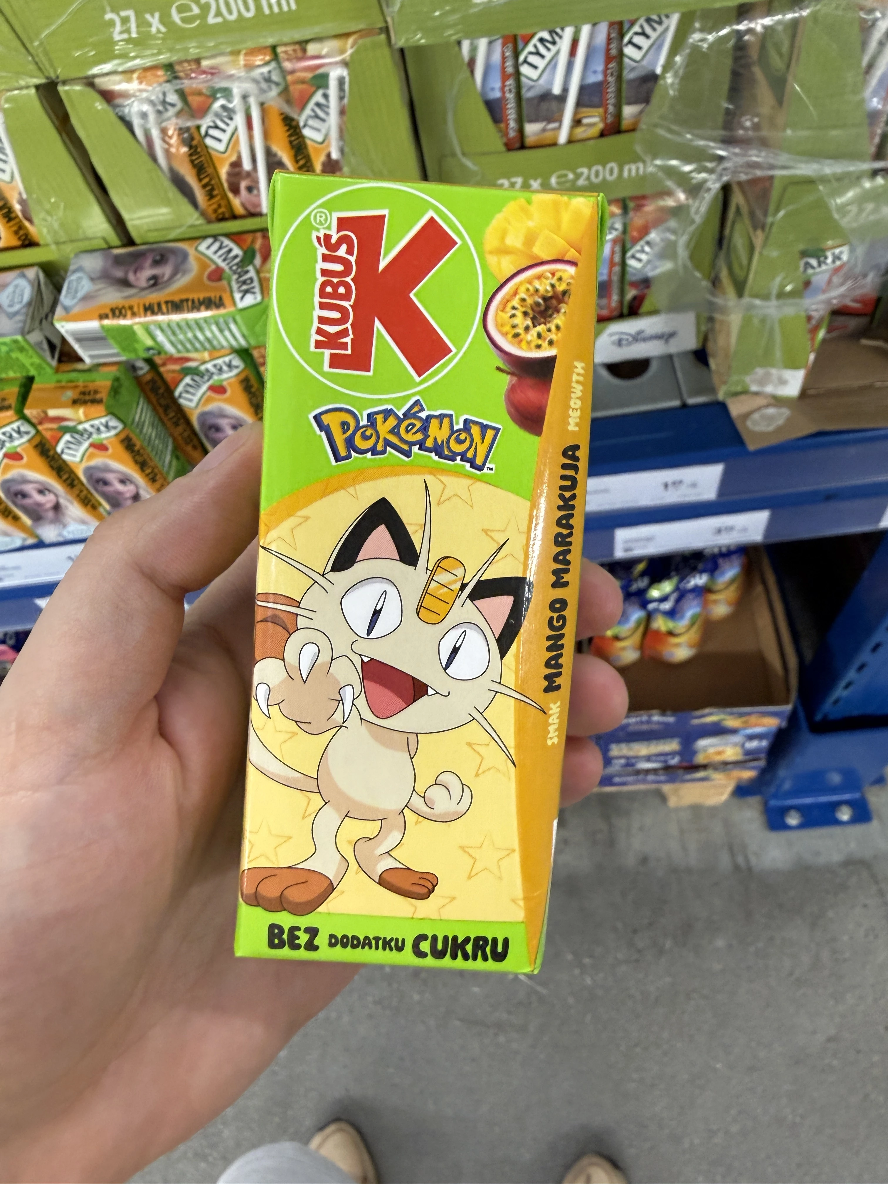 Kubuś Pokemon smak mango marakuja (postać: Meowth) | 200ml