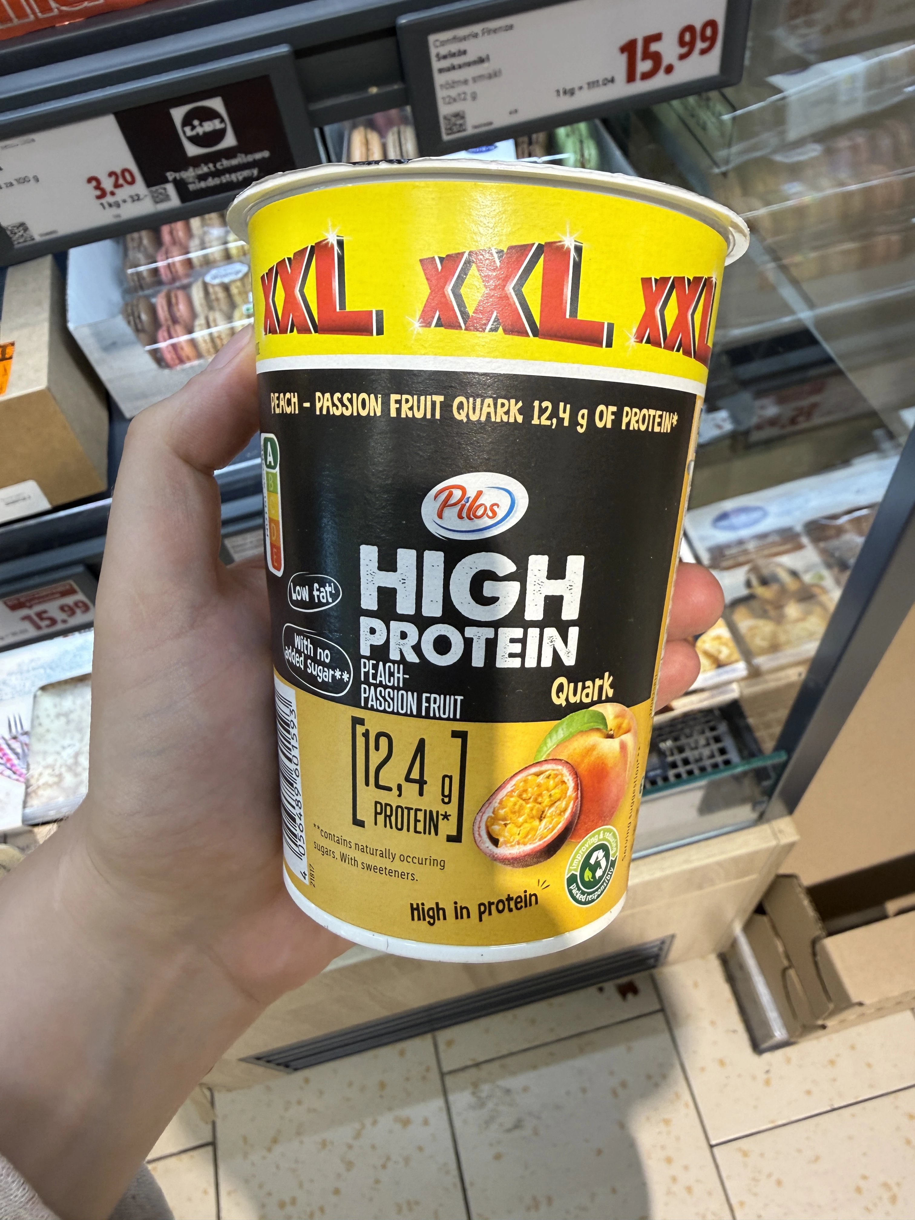 Pilos High Protein Quark Peach-Passion Fruit XXL | 500g