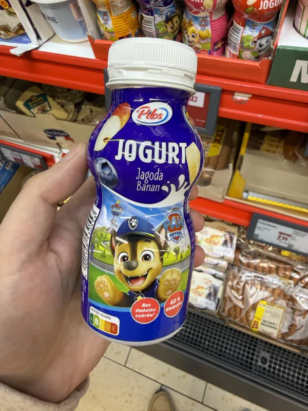 Pilos Jogurt pitny jagoda-banan Paw Patrol | 200g