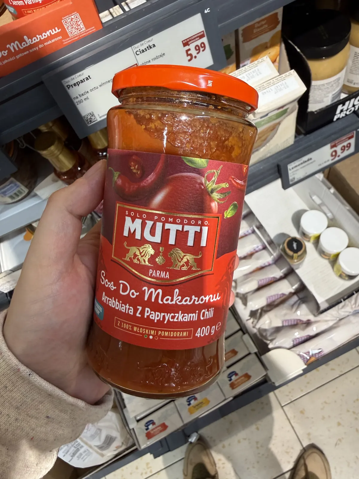 Mutti Sos do makaronu Arrabbiata z papryczkami chili | 400g