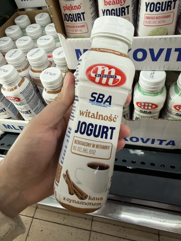 Jogurt pitny SBA witalność kawa z cynamonem Mlekovita | 330g