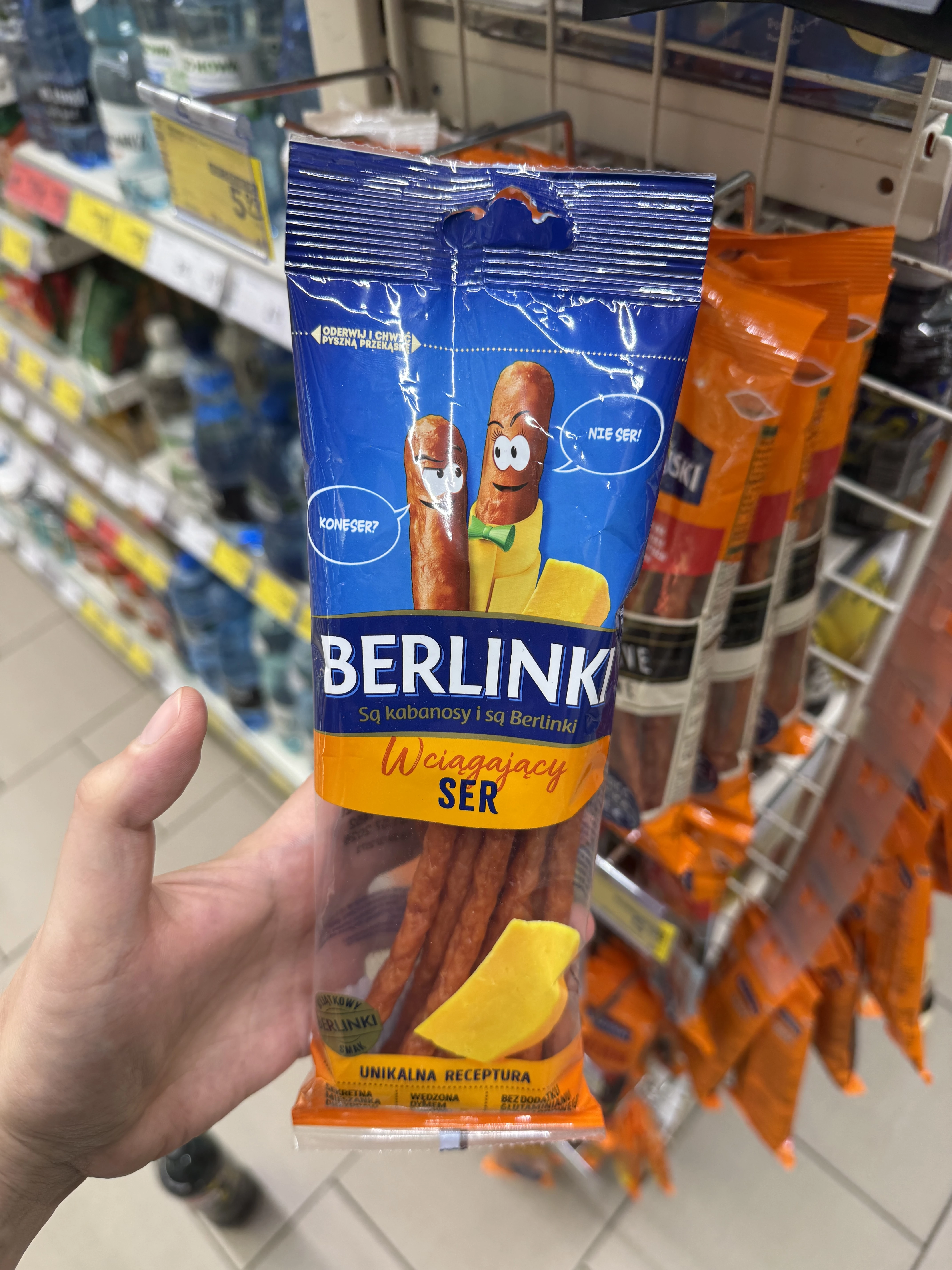 Berlinki Kabanosy Wciągający Ser | 85g