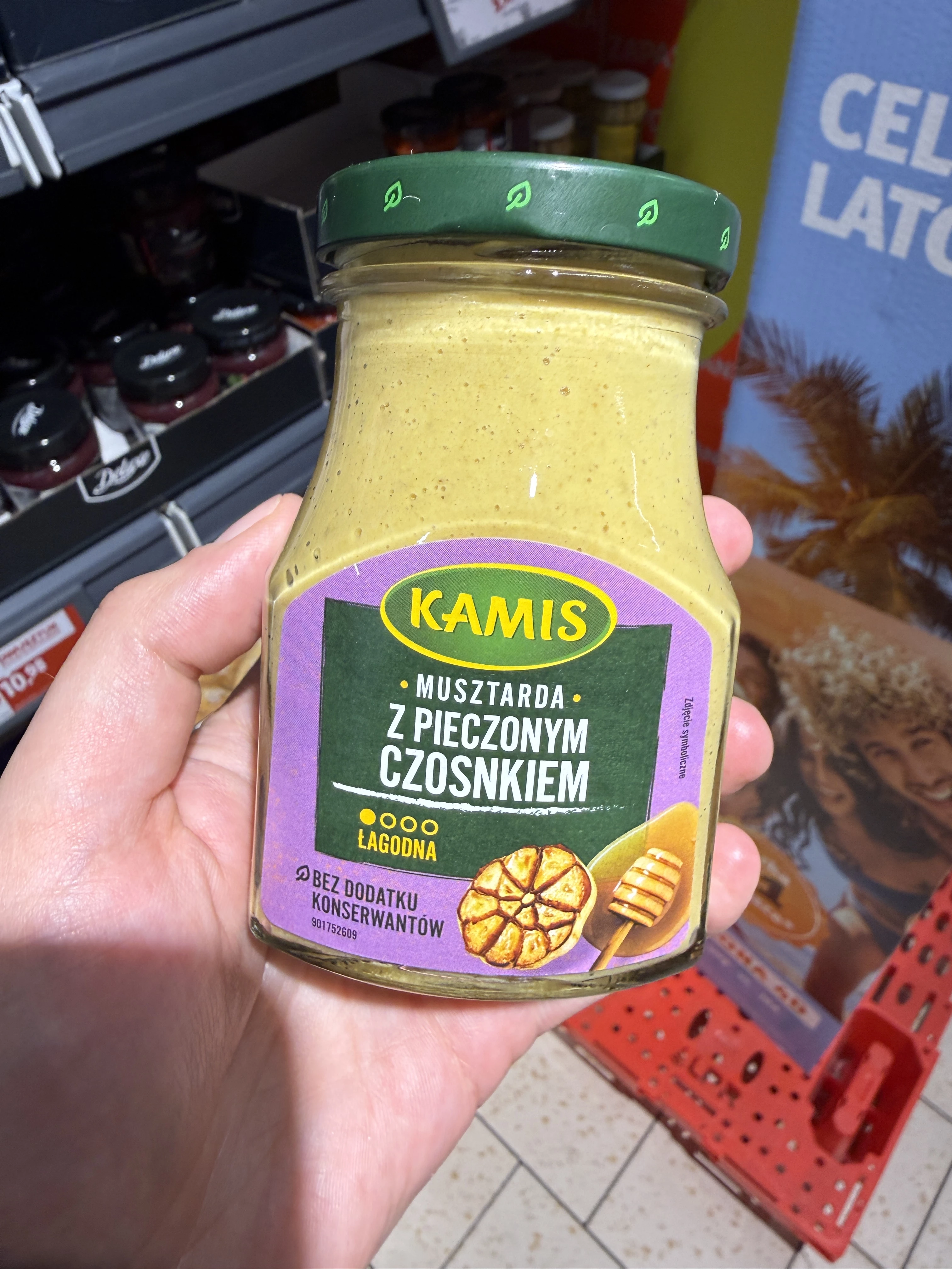 Kamis Musztarda z pieczonym czosnkiem i miodem | 185g