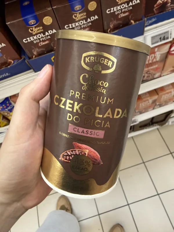 Krüger Choco Delissia Premium Czekolada do Picia Classic o obniżonej zawartości tłuszczu | 220g