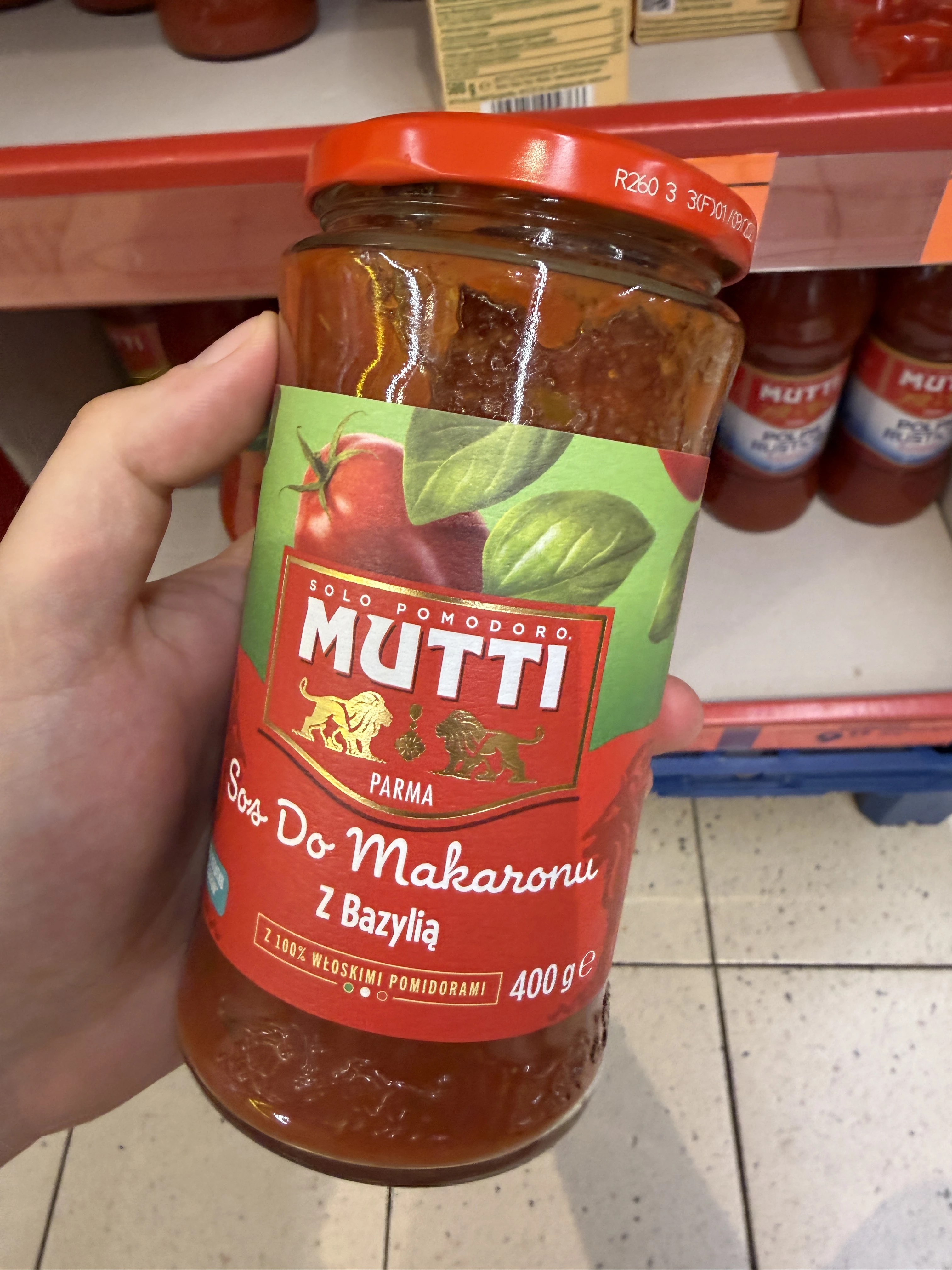 Mutti Sos pomidorowy z bazylią | 400g
