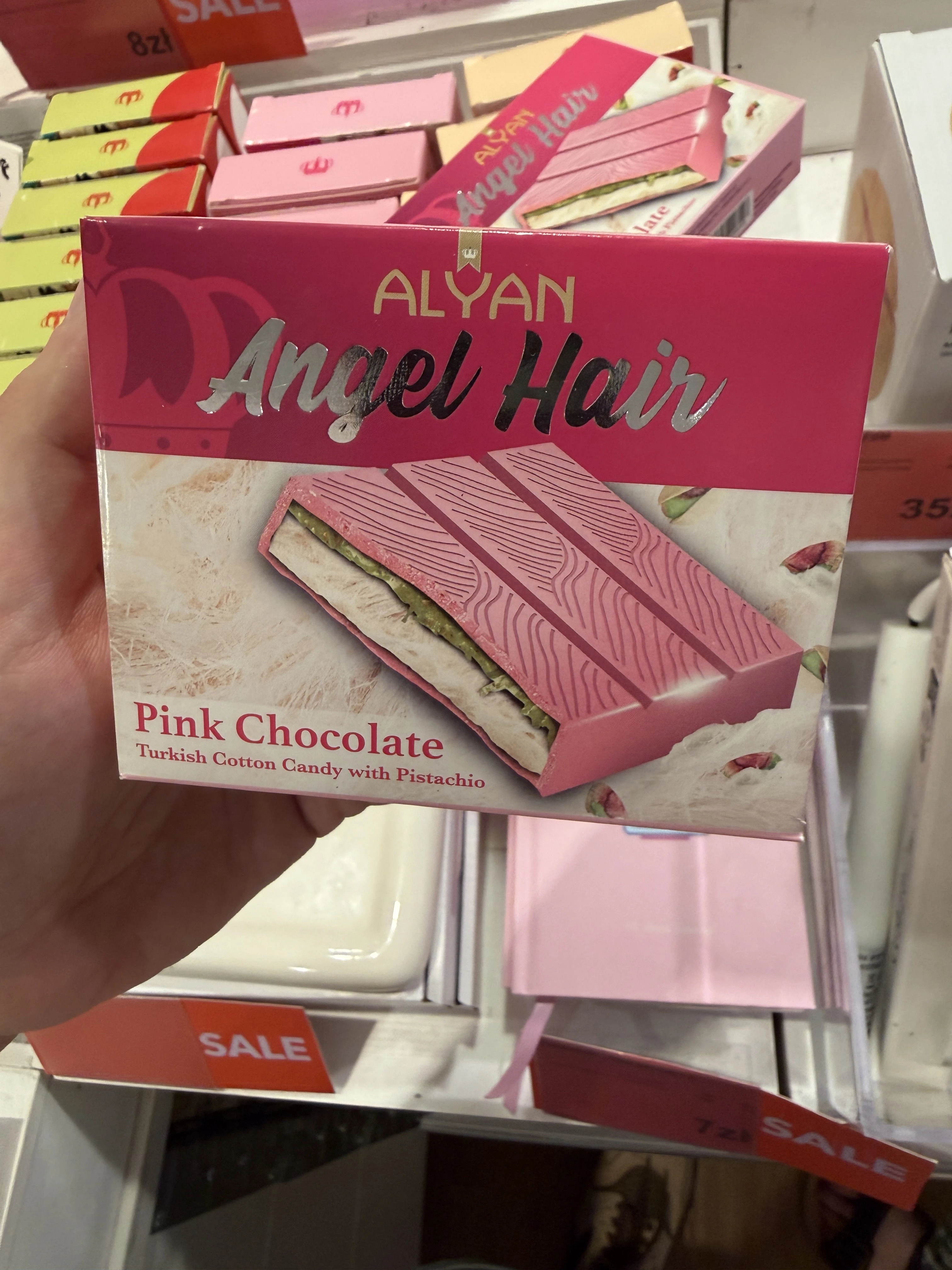 Alyan Angel Hair Pink Chocolate Turkish Cotton Candy with Pistachio | 80g