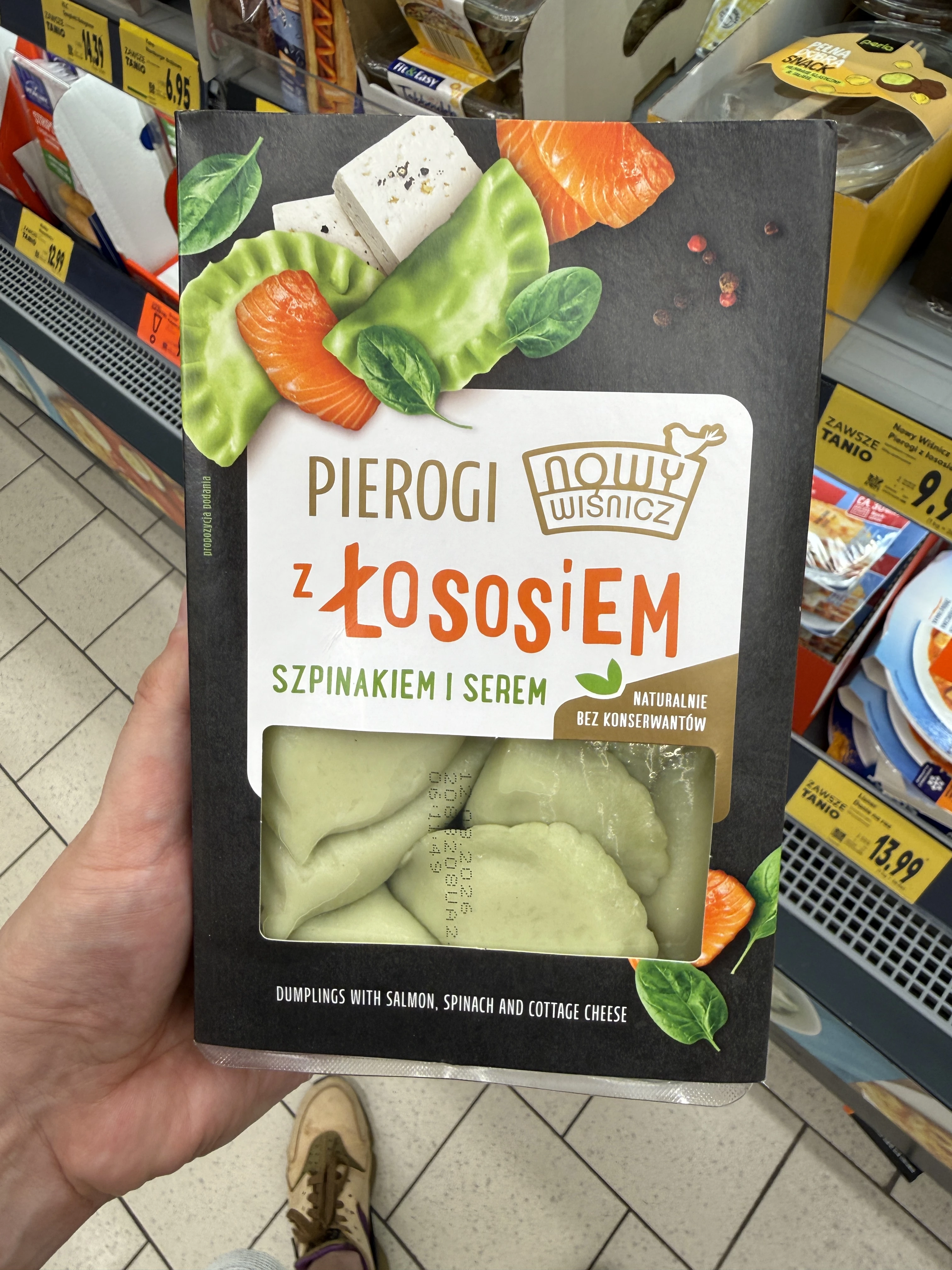Nowy Wiśnicz Pierogi z łososiem szpinakiem i serem | 350g