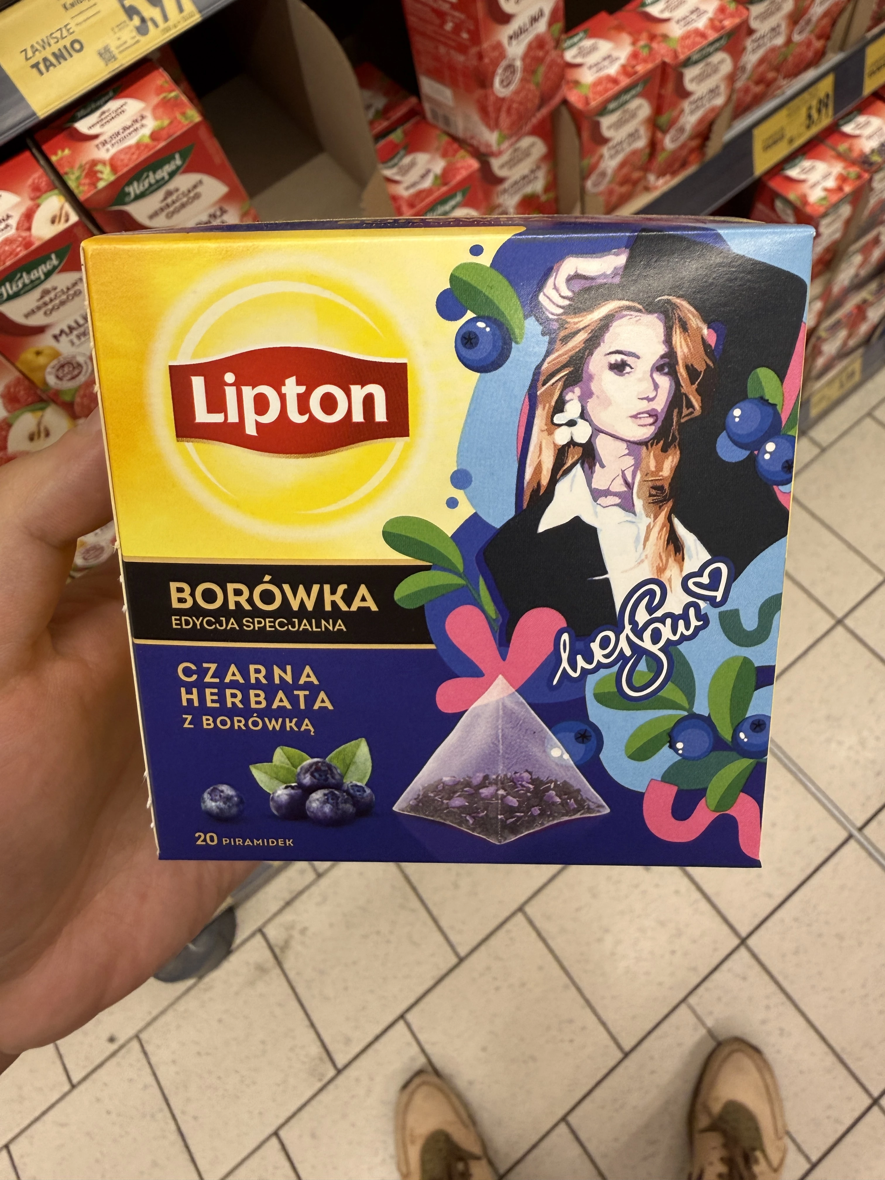 Lipton Czarna Herbata z Borówką Edycja Specjalna Wersow | 34g