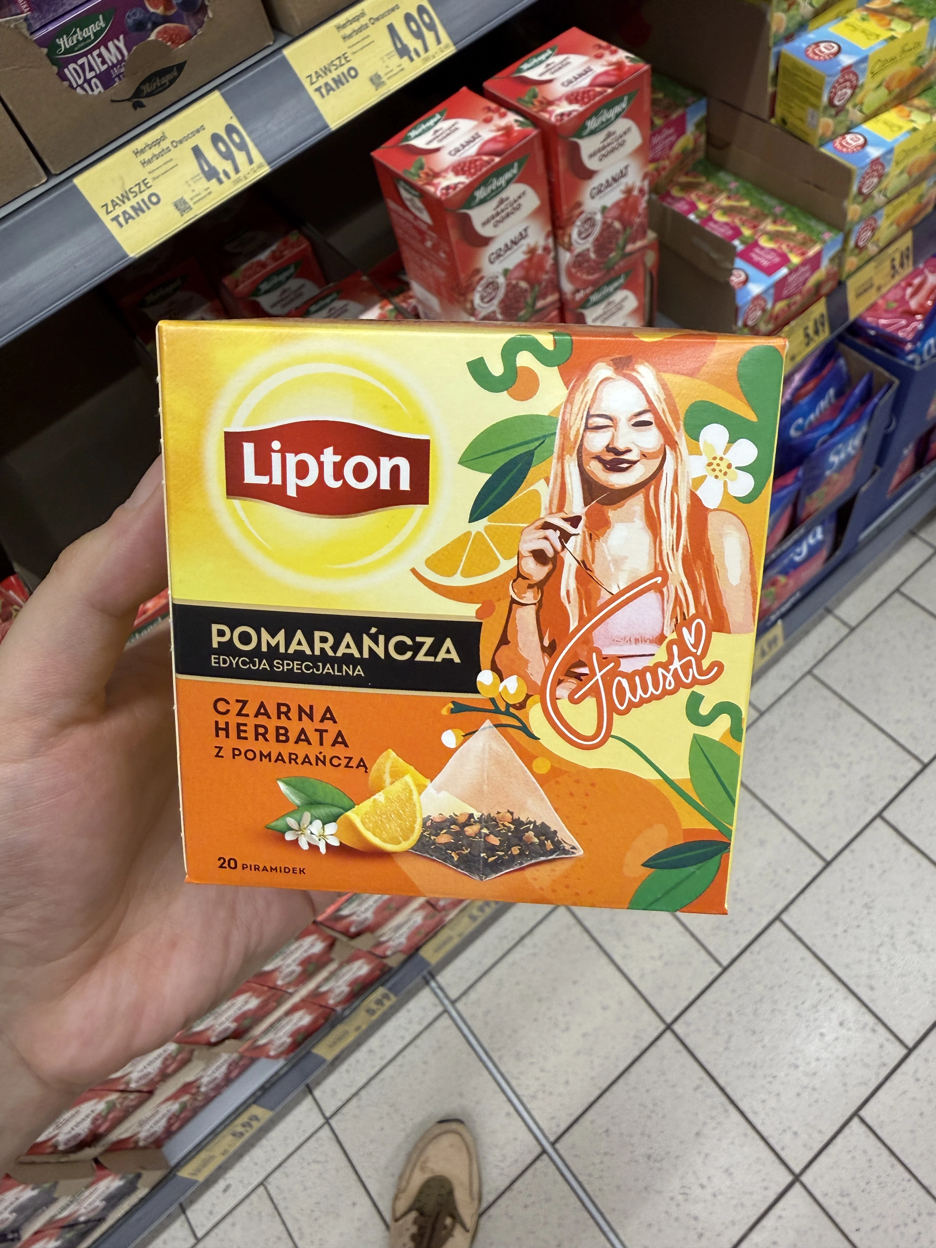 Lipton Czarna Herbata z Pomarańczą Edycja Specjalna Fausti | 34g