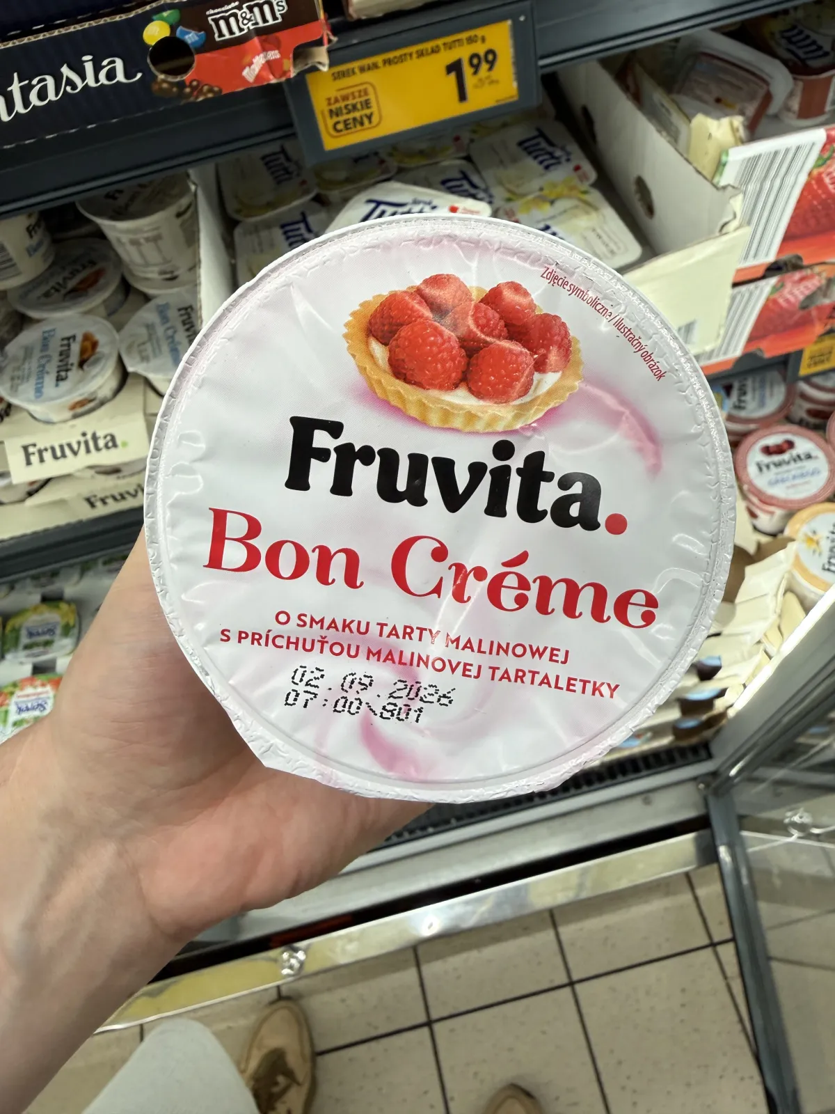 Fruvita Bon Creme jogurt o smaku tarty malinowej | 250g