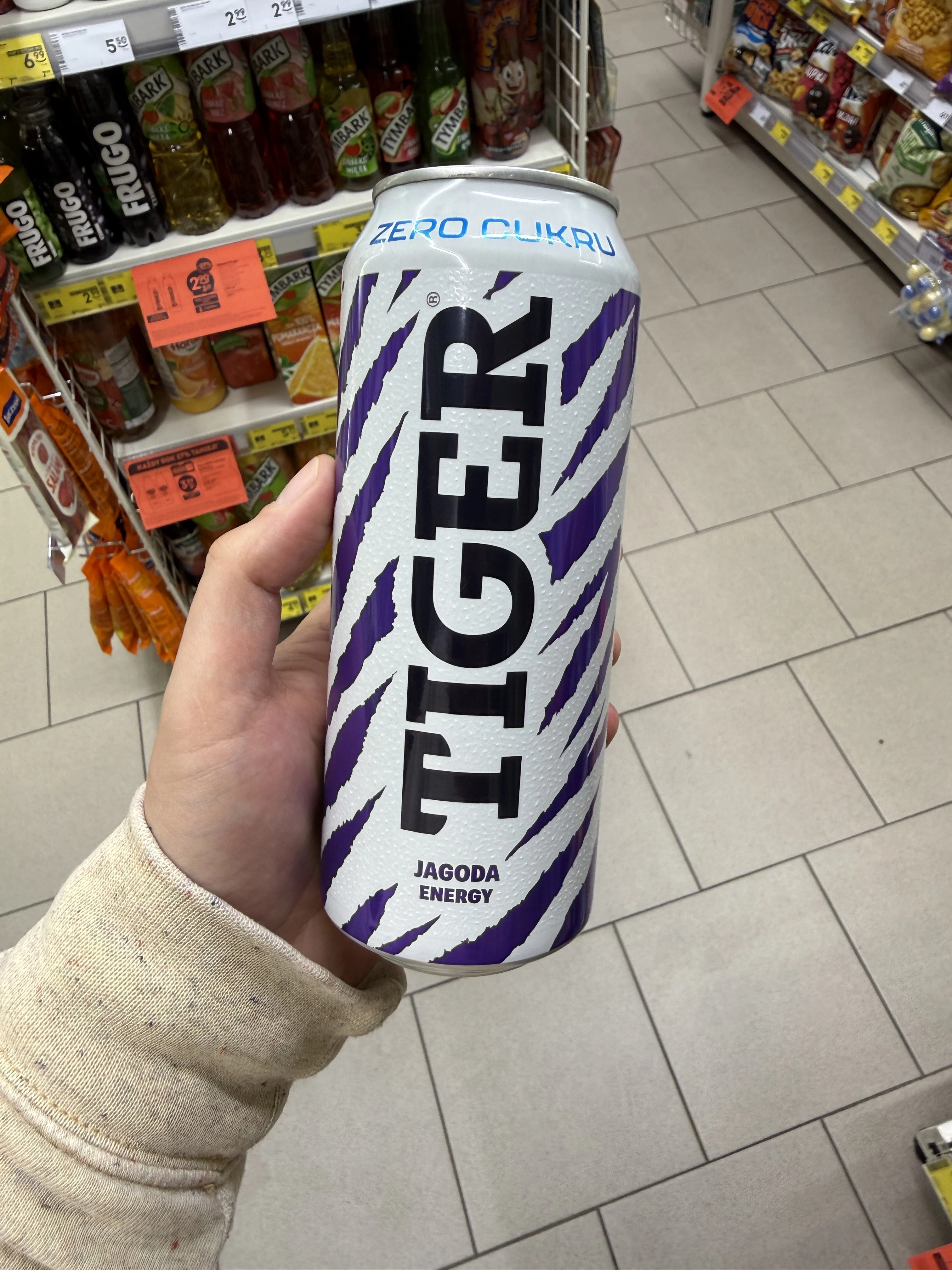 Tiger Energy Drink Jagoda Zero Cukru | 500ml
